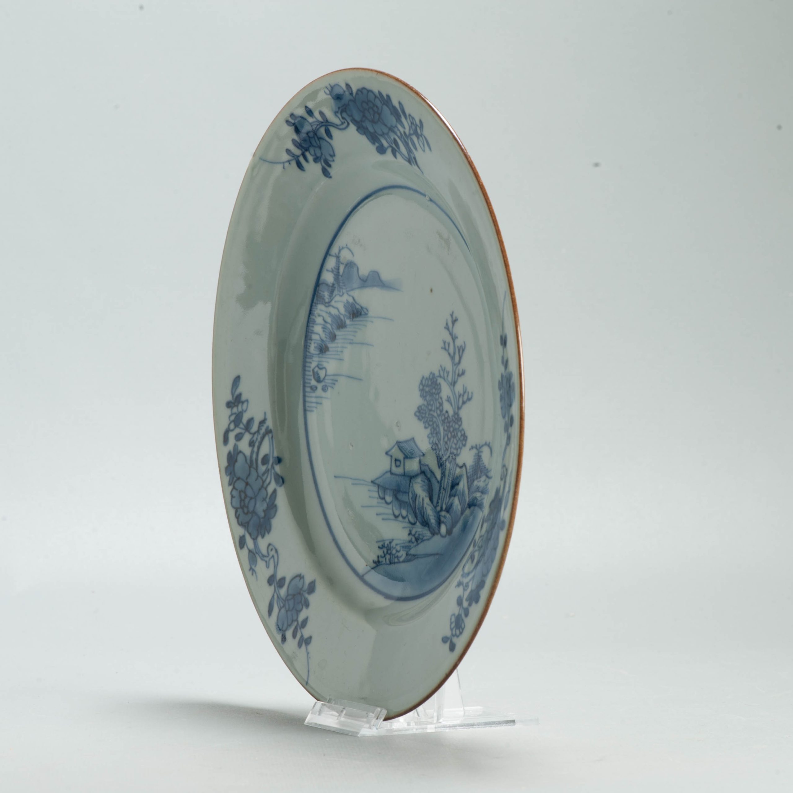 #5 Set Dinner Plates Antique 18C Chinese Qianlong Landscape Dishes Porcelain - Image 26