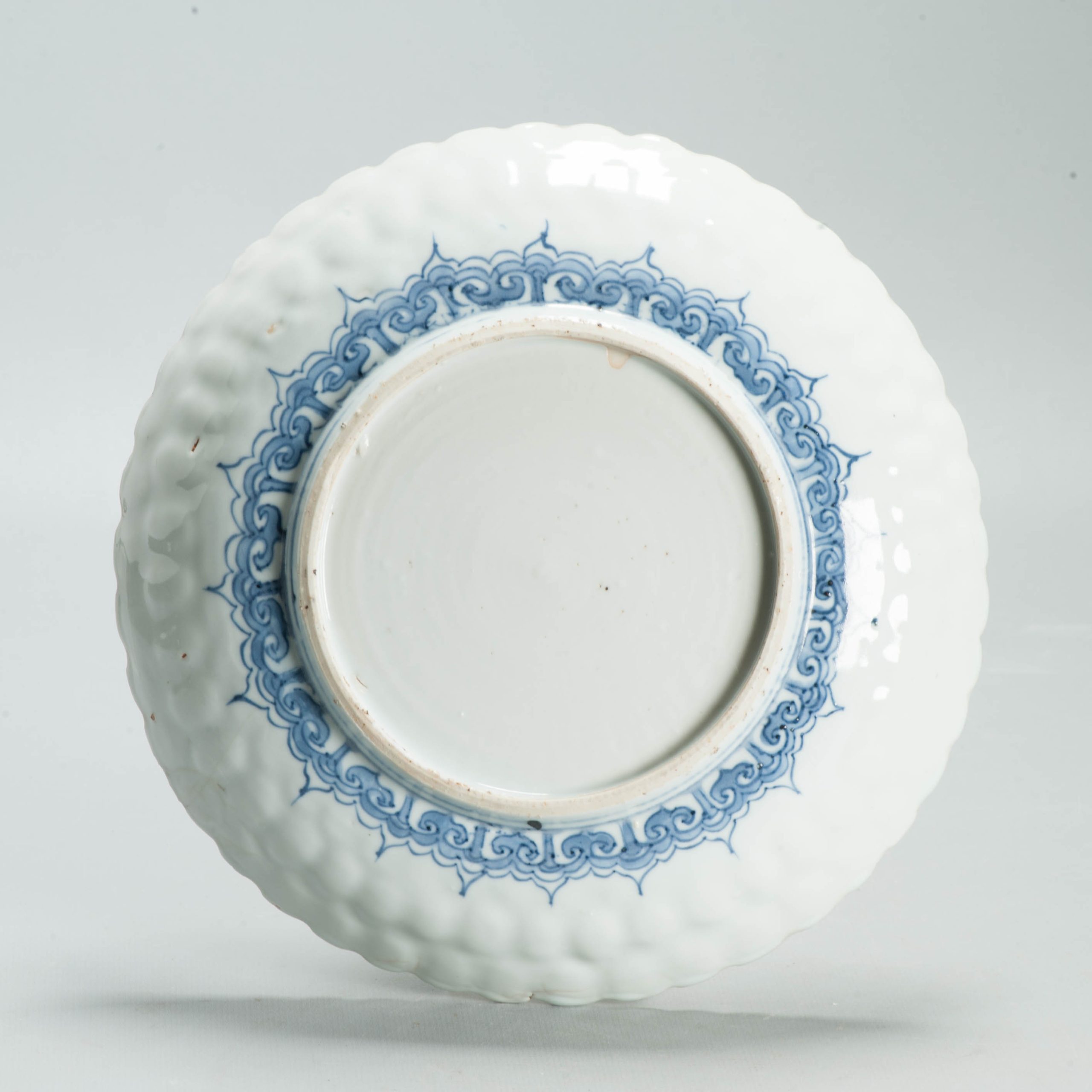 Antique Ming Wanli Chinese Kraak Porcelain Blue White Chrysanthemum Plate - Image 14