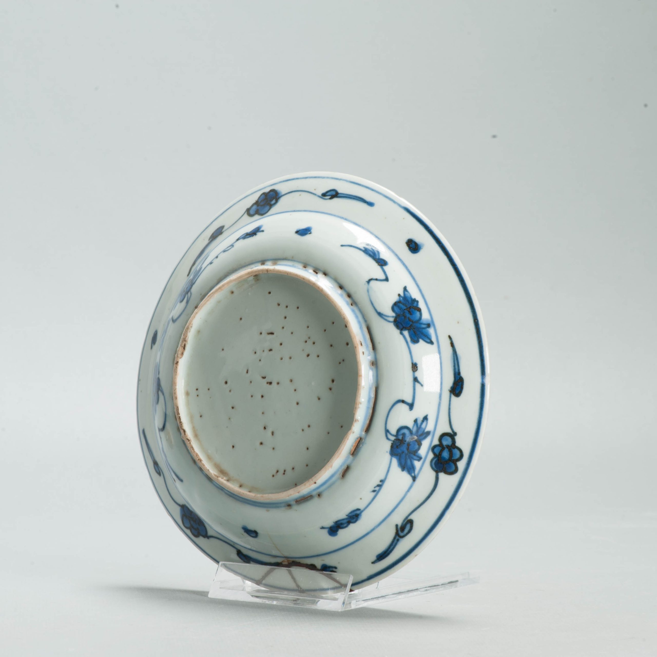 Antique Chinese Porcelain Ming 1540-1580 Jiajing Wanli Fenghuang Phoenix Plate - Image 3