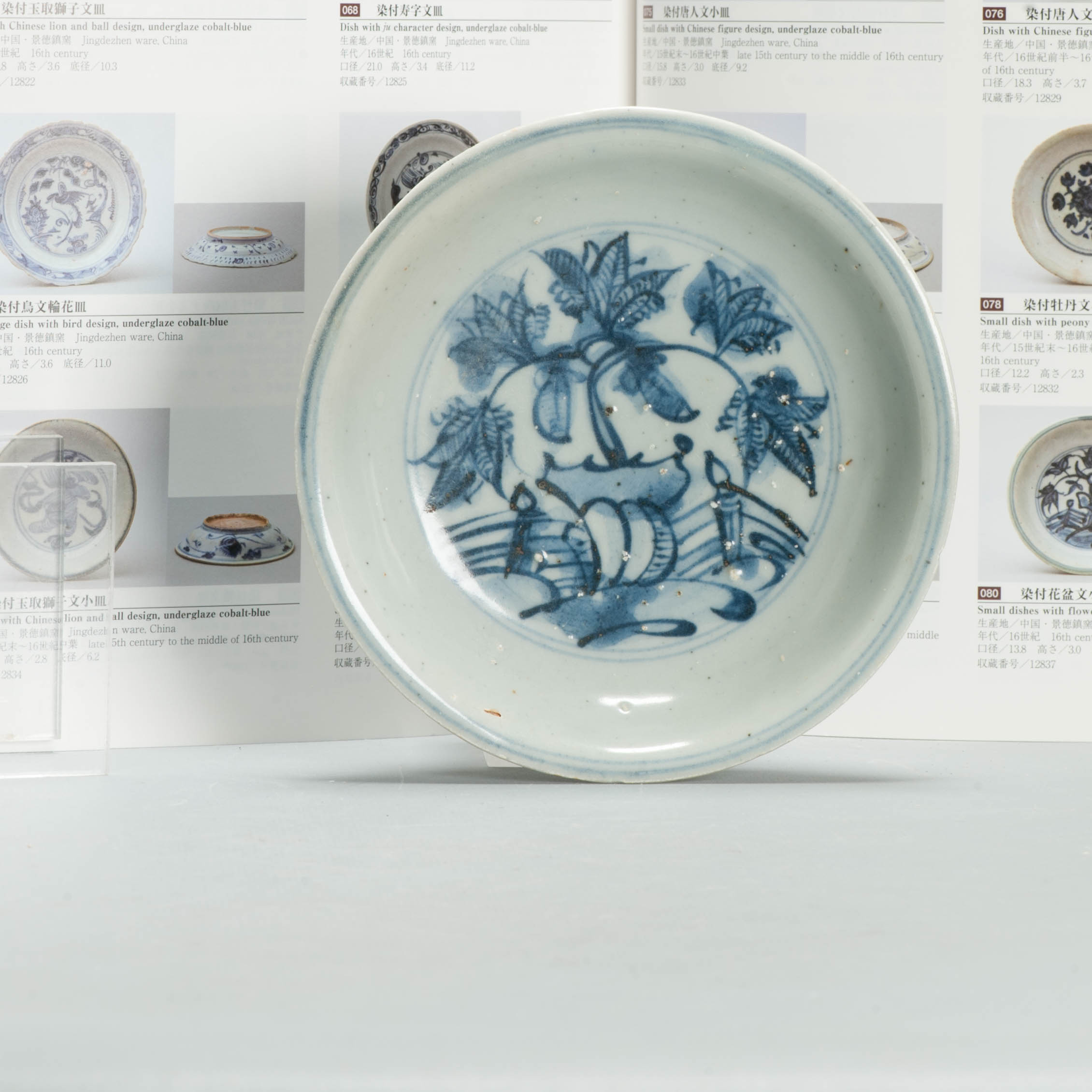 Antique Ming Hongzhi Zhengde Chinese Blue White Porcelain Floral Plate 16C - Image 3