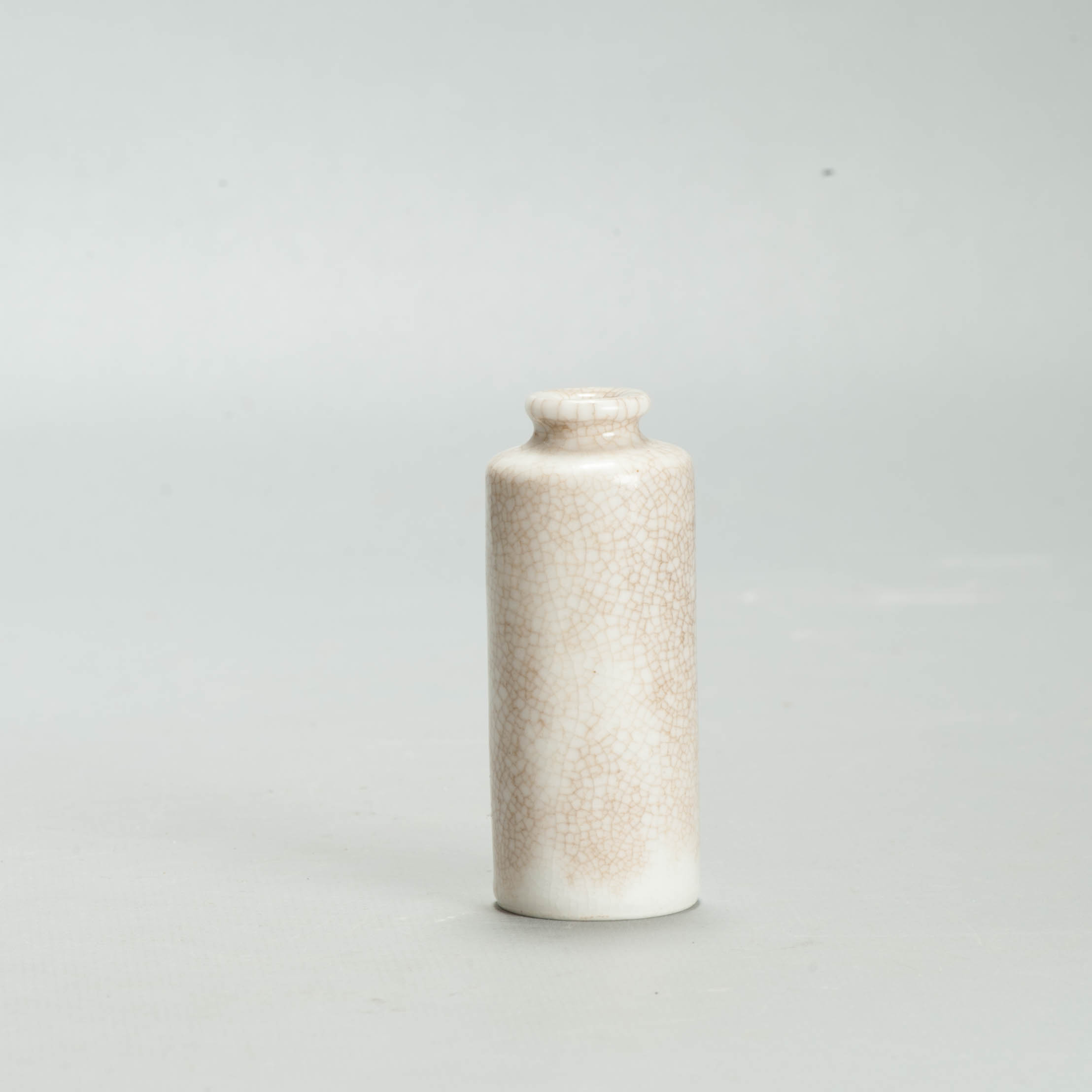 Rare 18th c Ge Crackle Kangxi miniature Rollwagon Vase Dollhouse Qing - Image 28