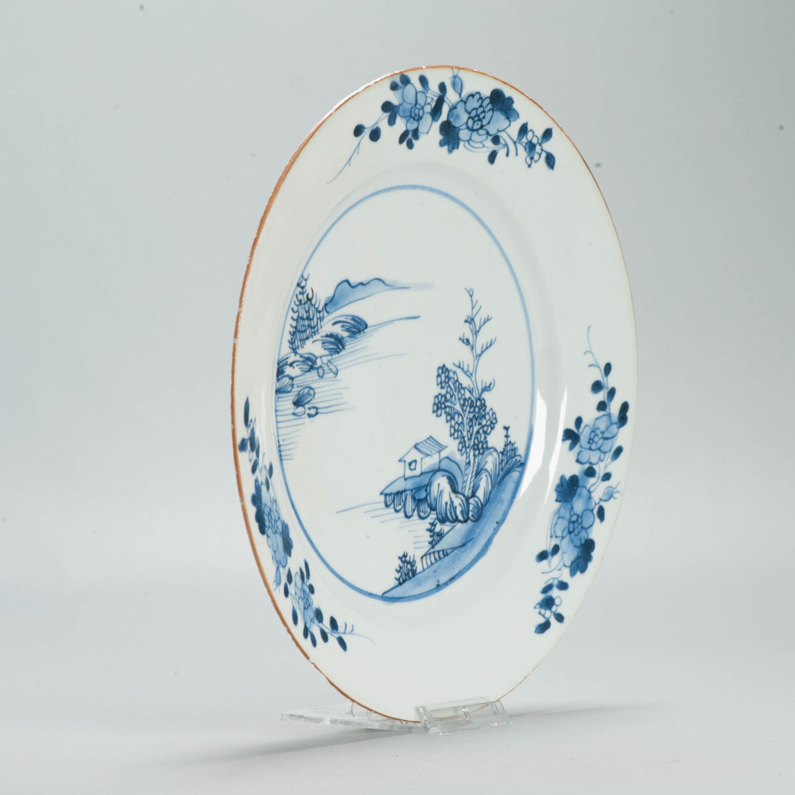 #5 Set Dinner Plates Antique 18C Chinese Qianlong Landscape Dishes Porcelain - Image 42