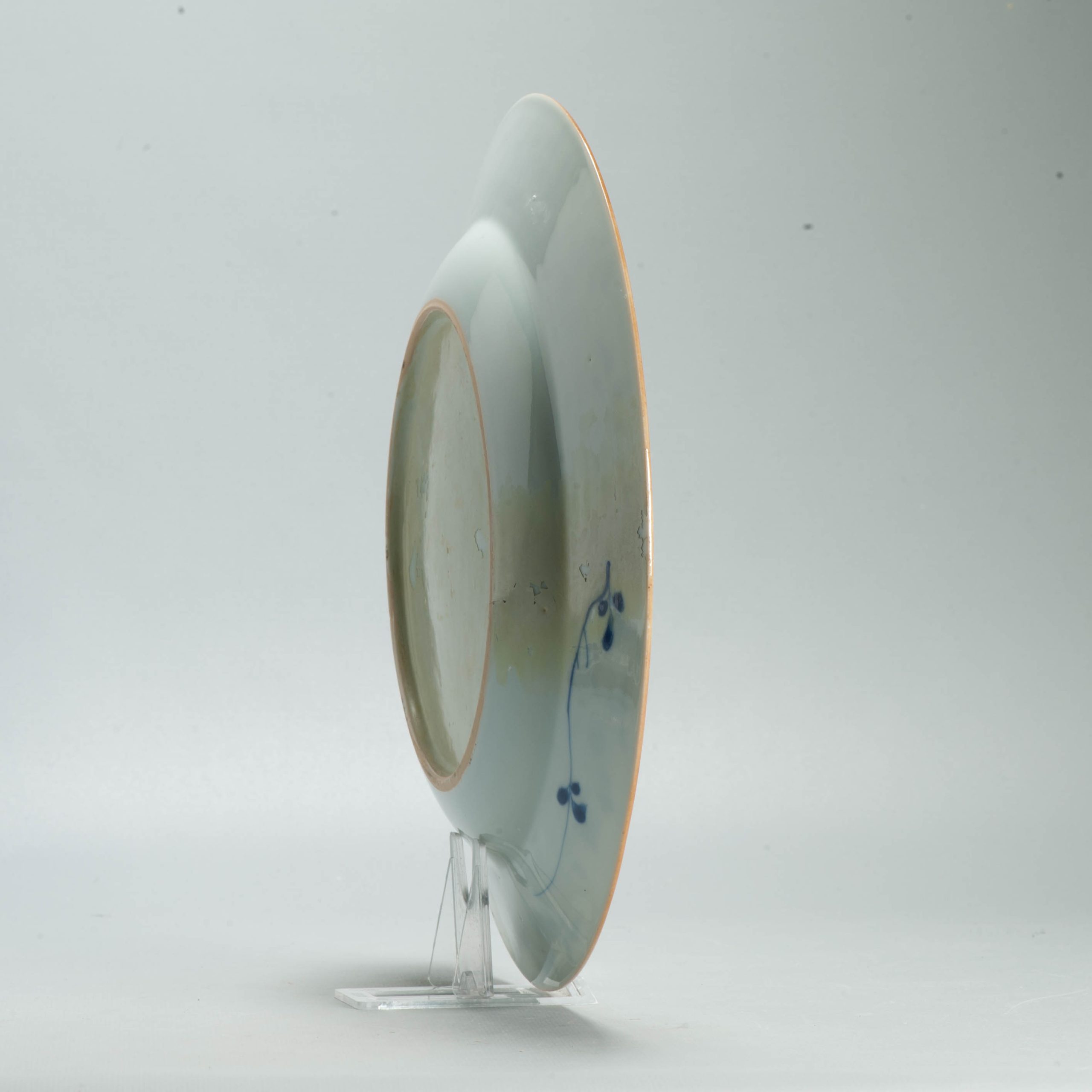 Antique 18th c Chinese Blue & White Porcelain Dish Flowers and Garden - 图片 6