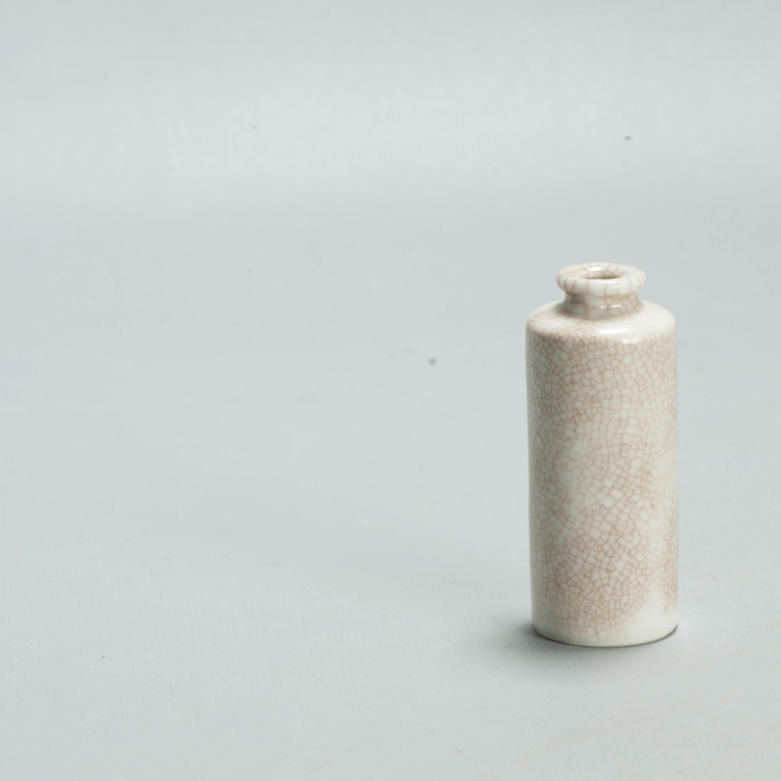 Rare 18th c Ge Crackle Kangxi miniature Rollwagon Vase Dollhouse Qing - Image 10