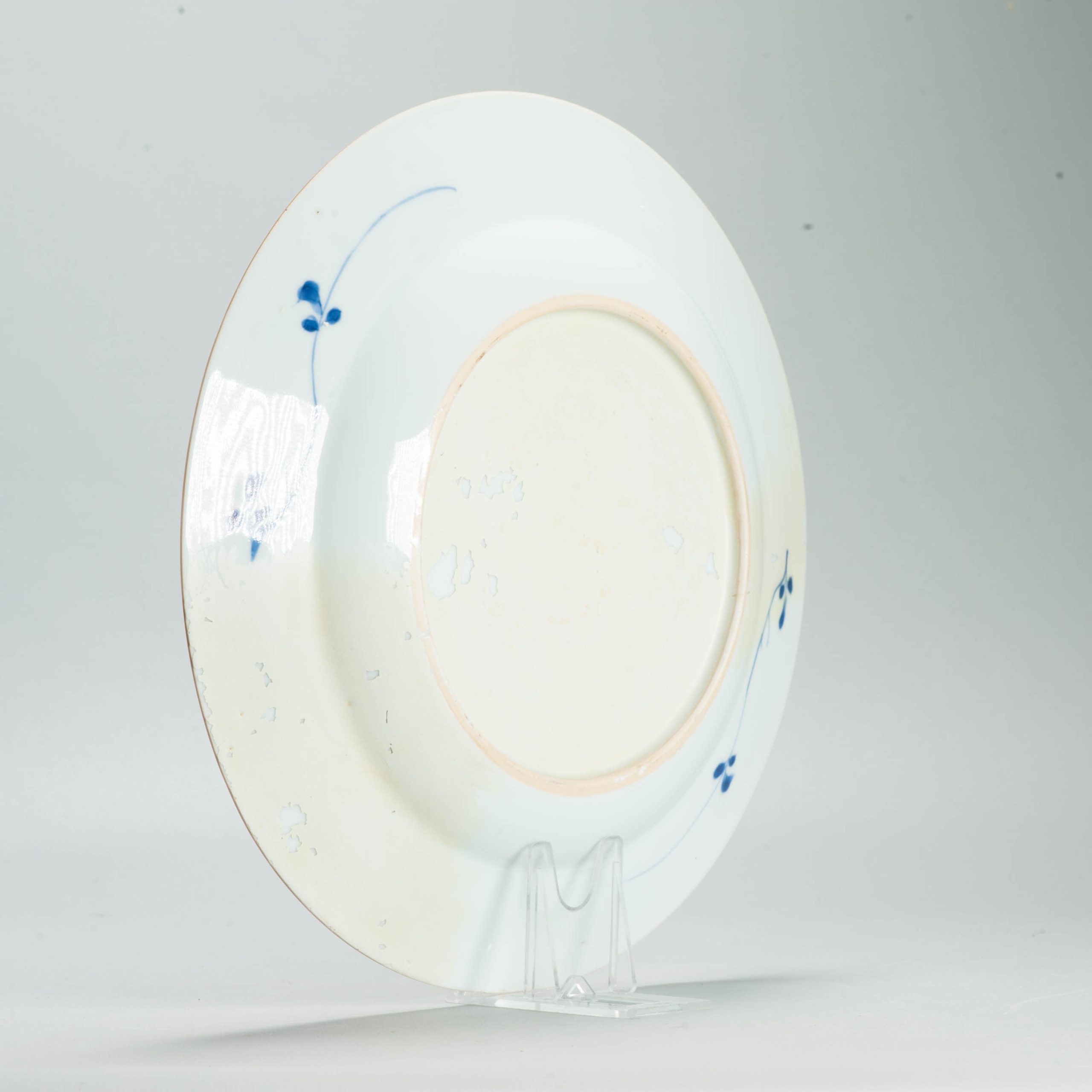 Antique 18th c Chinese Blue & White Porcelain Dish Flowers and Garden - 图片 10