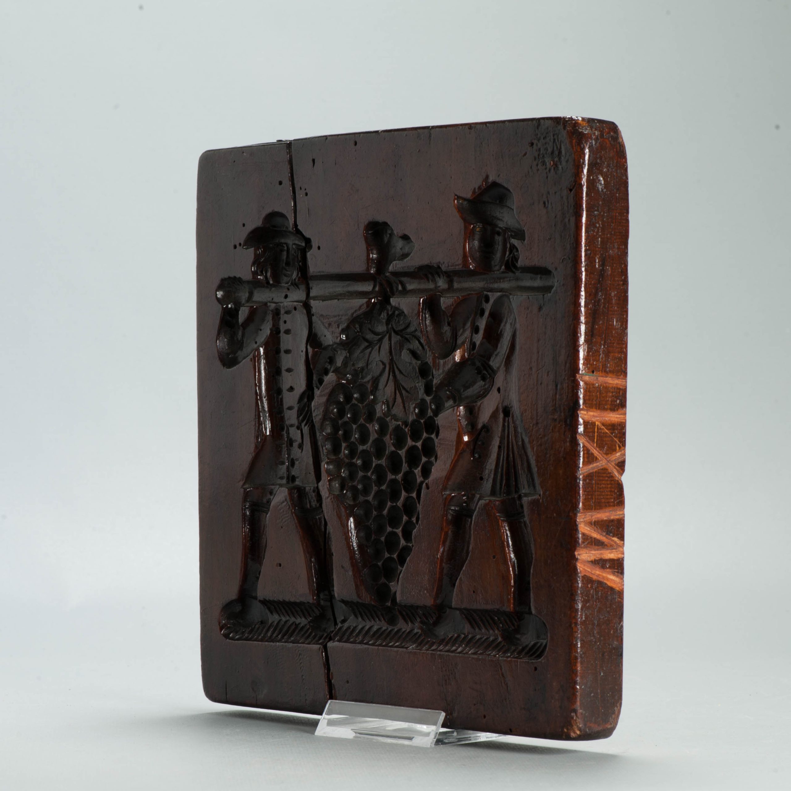Antique Dutch 18th Ship scene Wooden cookie stamp Speculaas mould / Biscuit mould - Image 7