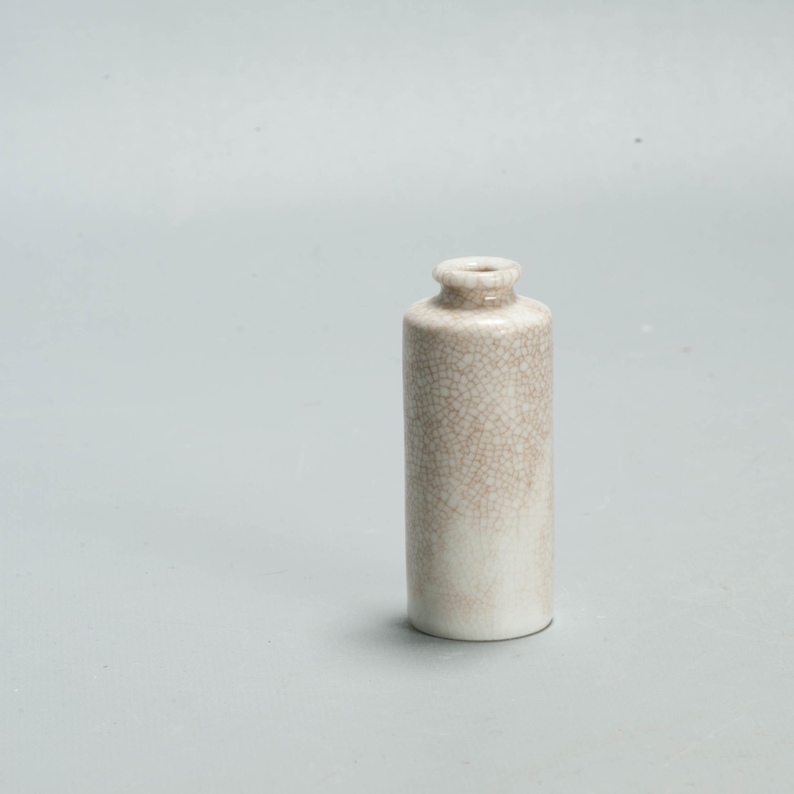 Rare 18th c Ge Crackle Kangxi miniature Rollwagon Vase Dollhouse Qing - Image 16