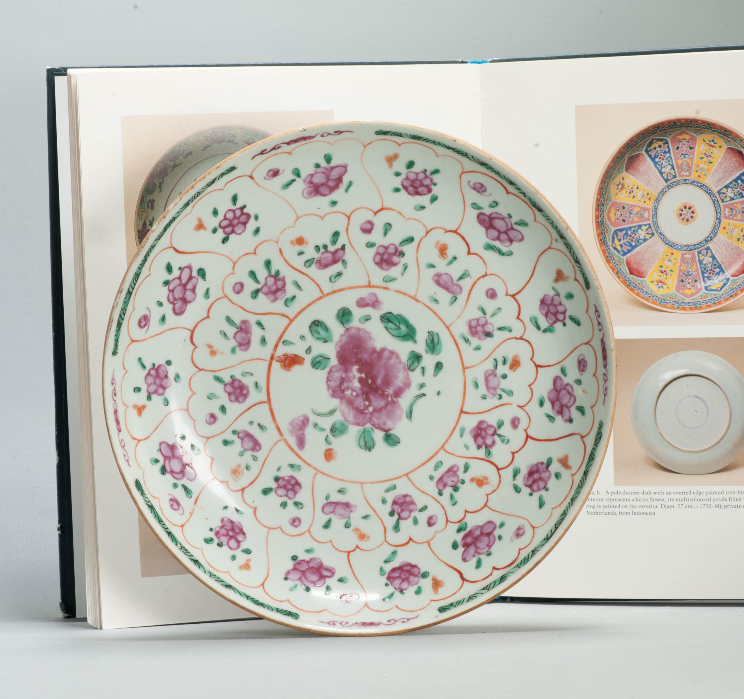 Antique 18C Qianlong period Chinese Porcelain SE Asia Famille Rose Plate - Image 5