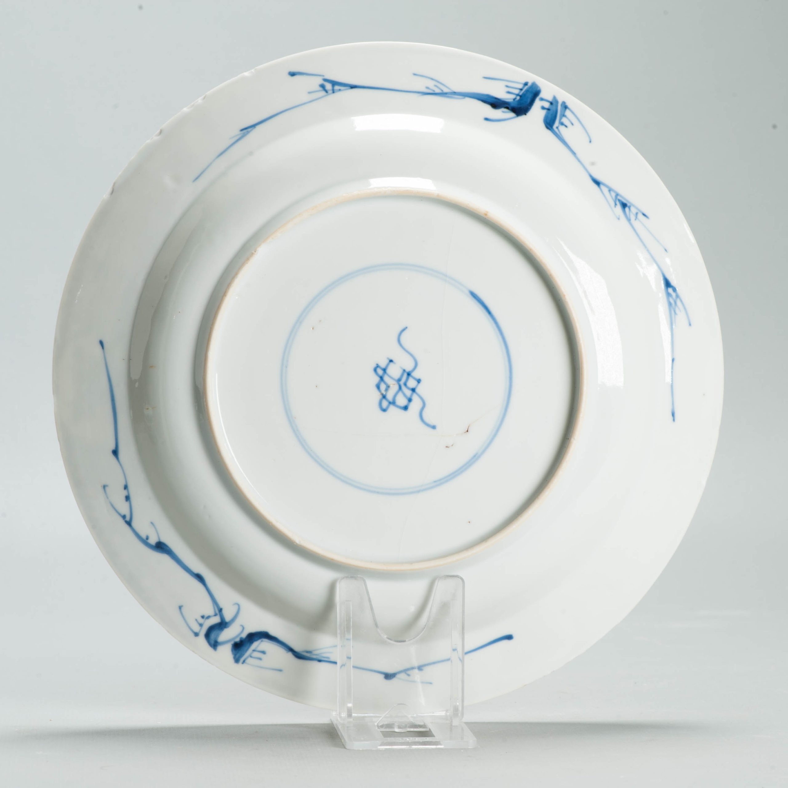 Antique Chinese Porcelain Kangxi Period Plate Dish Ducks Flowers Marked - 图片 7