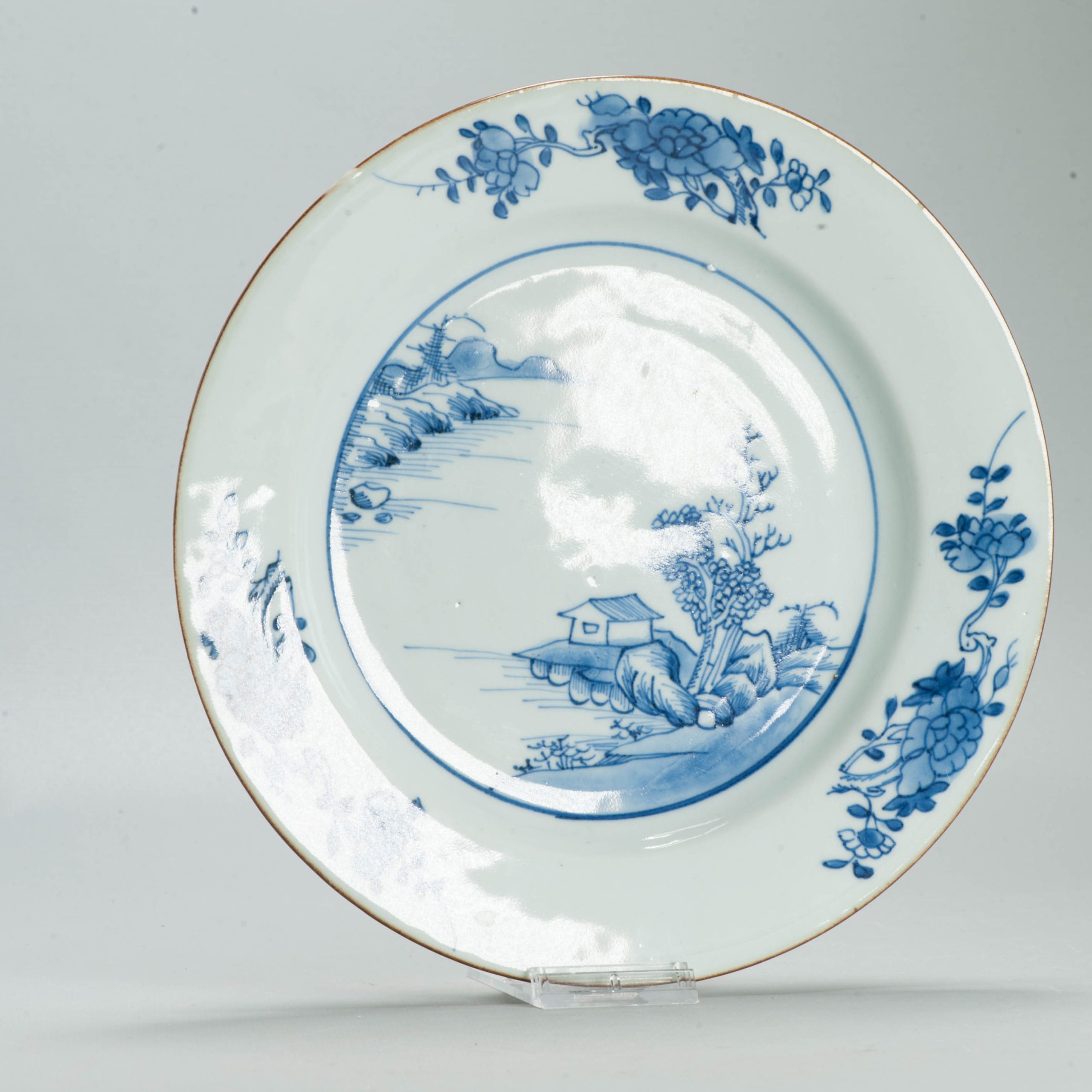 #5 Set Dinner Plates Antique 18C Chinese Qianlong Landscape Dishes Porcelain - Image 17