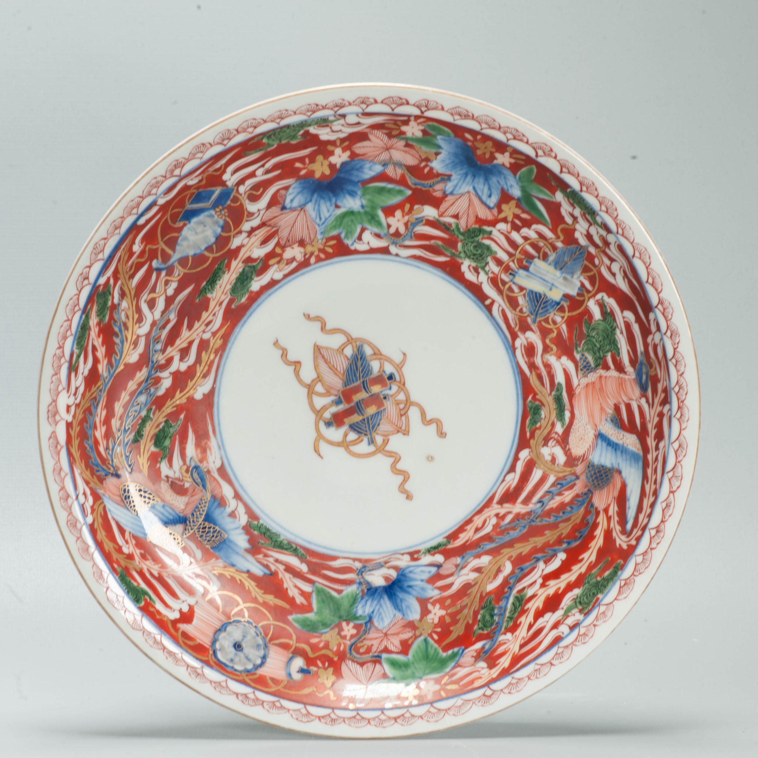 Antique Arita Kiln Edo/Meiji Period Imari Plate ca Japanese Porcelain Floral - 图片 2