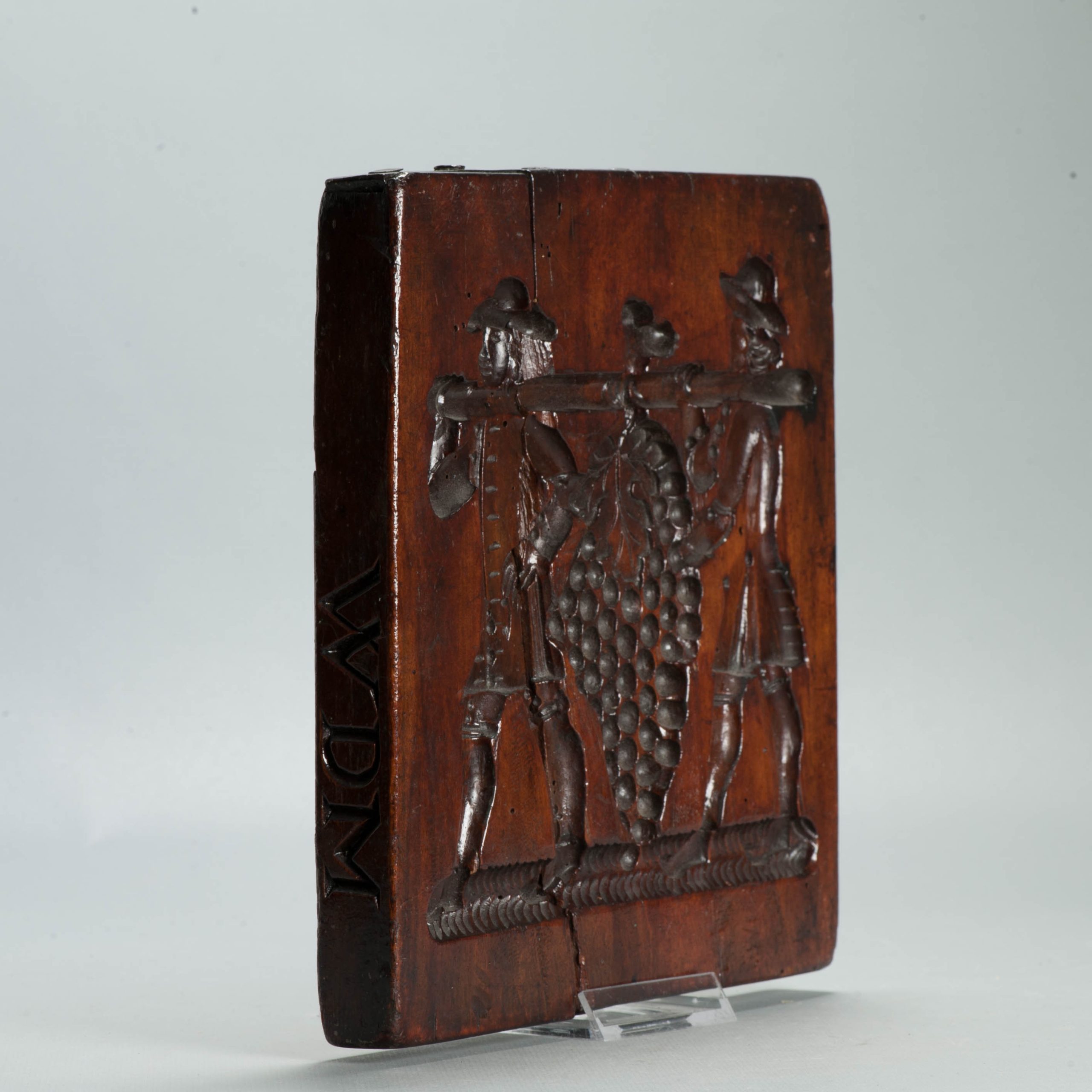 Antique Dutch 18th Ship scene Wooden cookie stamp Speculaas mould / Biscuit mould - Image 10