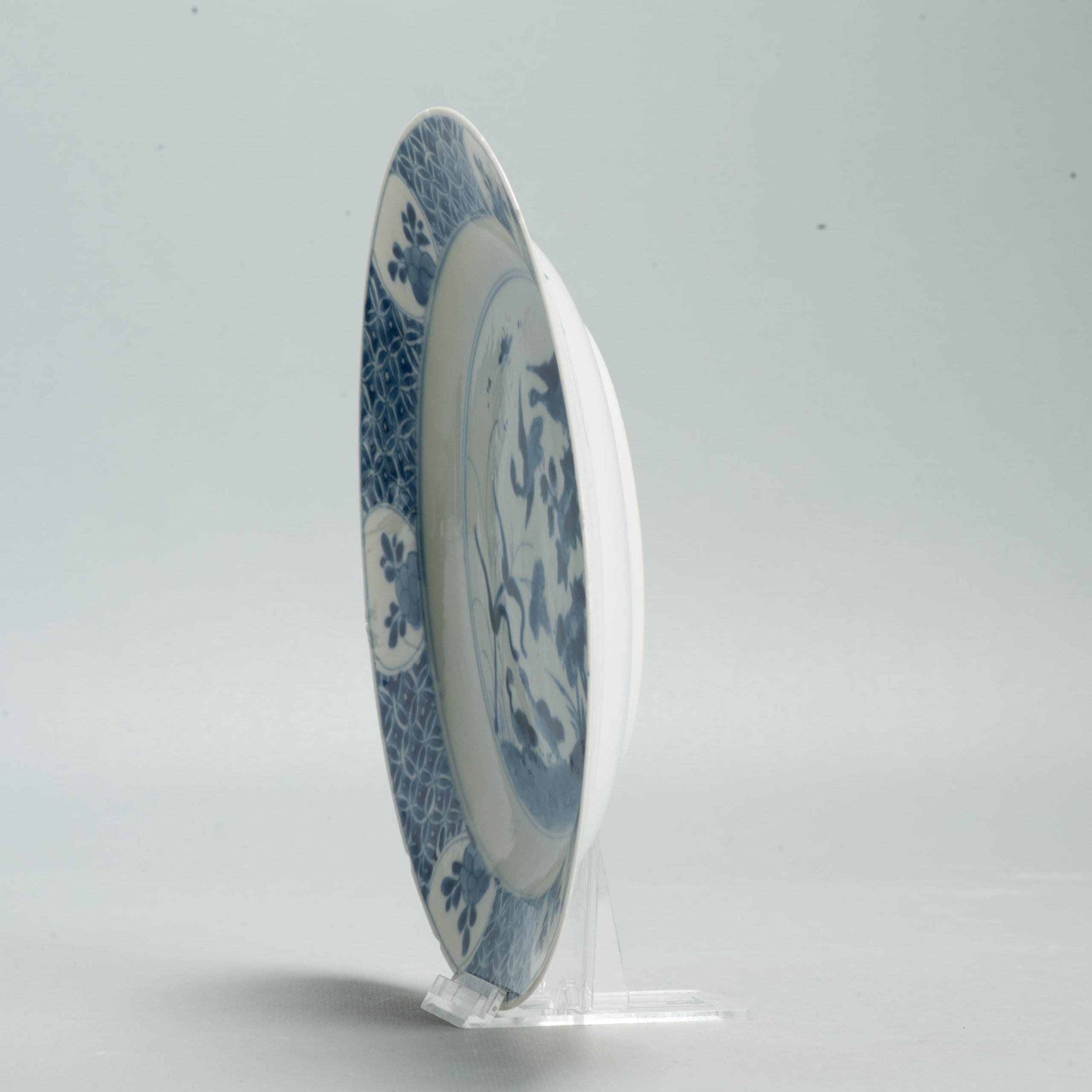 Antique Chinese Porcelain Kangxi Period Plate Dish Ducks Flowers Marked - Image 11