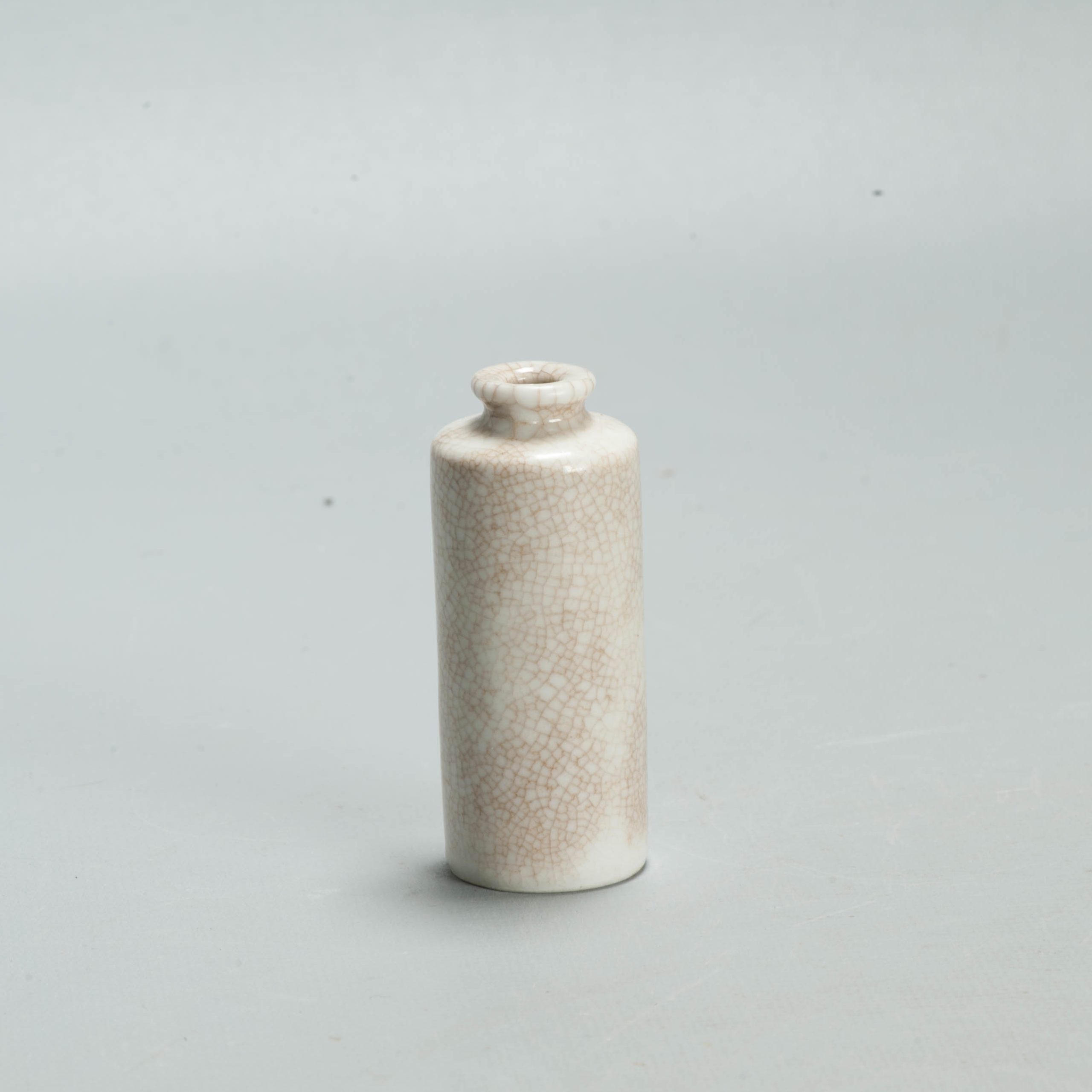 Rare 18th c Ge Crackle Kangxi miniature Rollwagon Vase Dollhouse Qing - Image 9