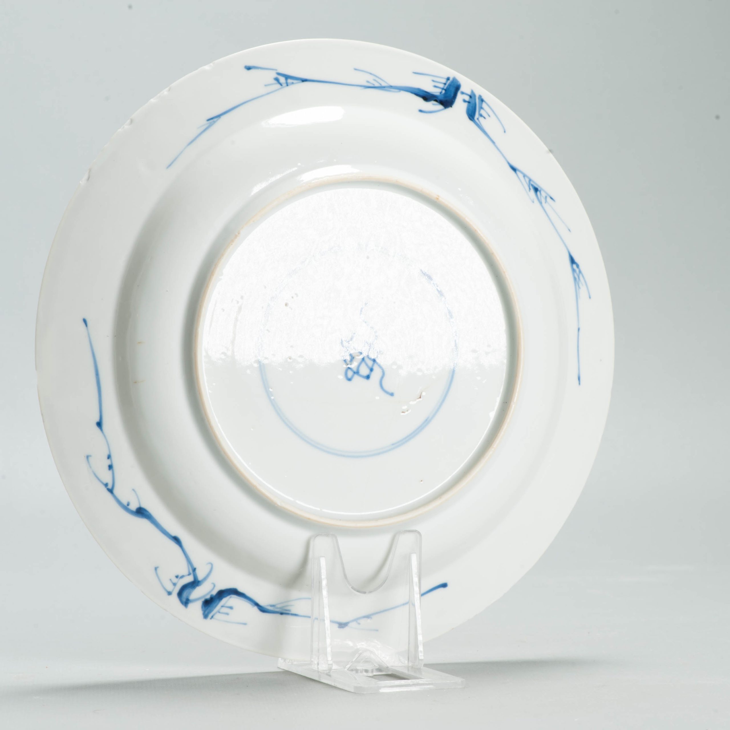 Antique Chinese Porcelain Kangxi Period Plate Dish Ducks Flowers Marked - 图片 8