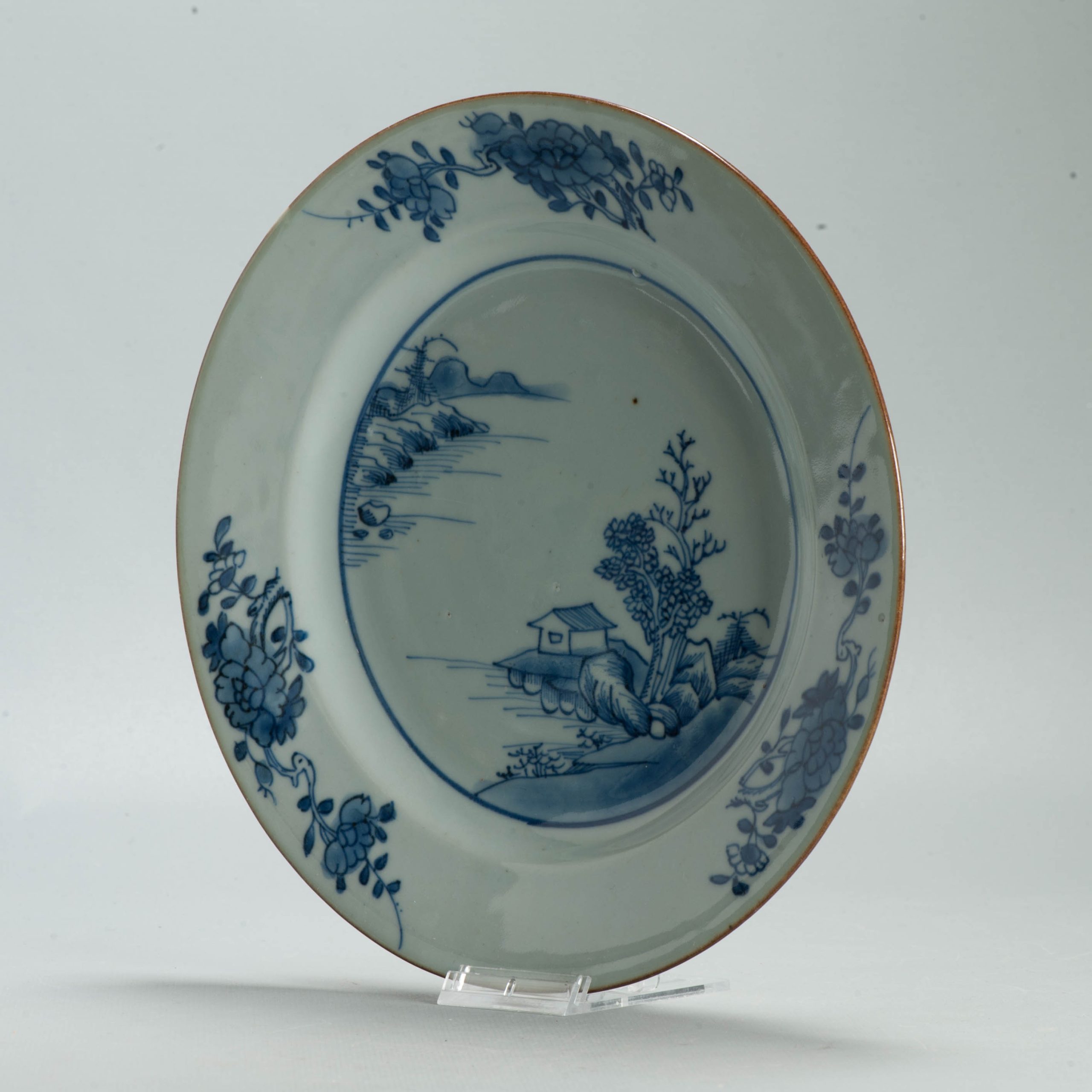 #5 Set Dinner Plates Antique 18C Chinese Qianlong Landscape Dishes Porcelain - Image 27