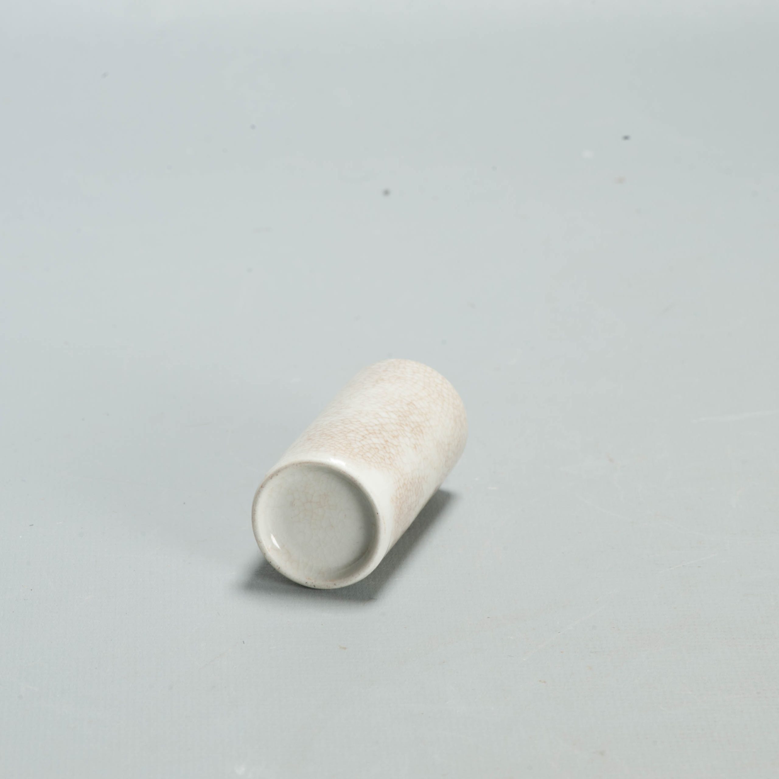 Rare 18th c Ge Crackle Kangxi miniature Rollwagon Vase Dollhouse Qing - Image 5