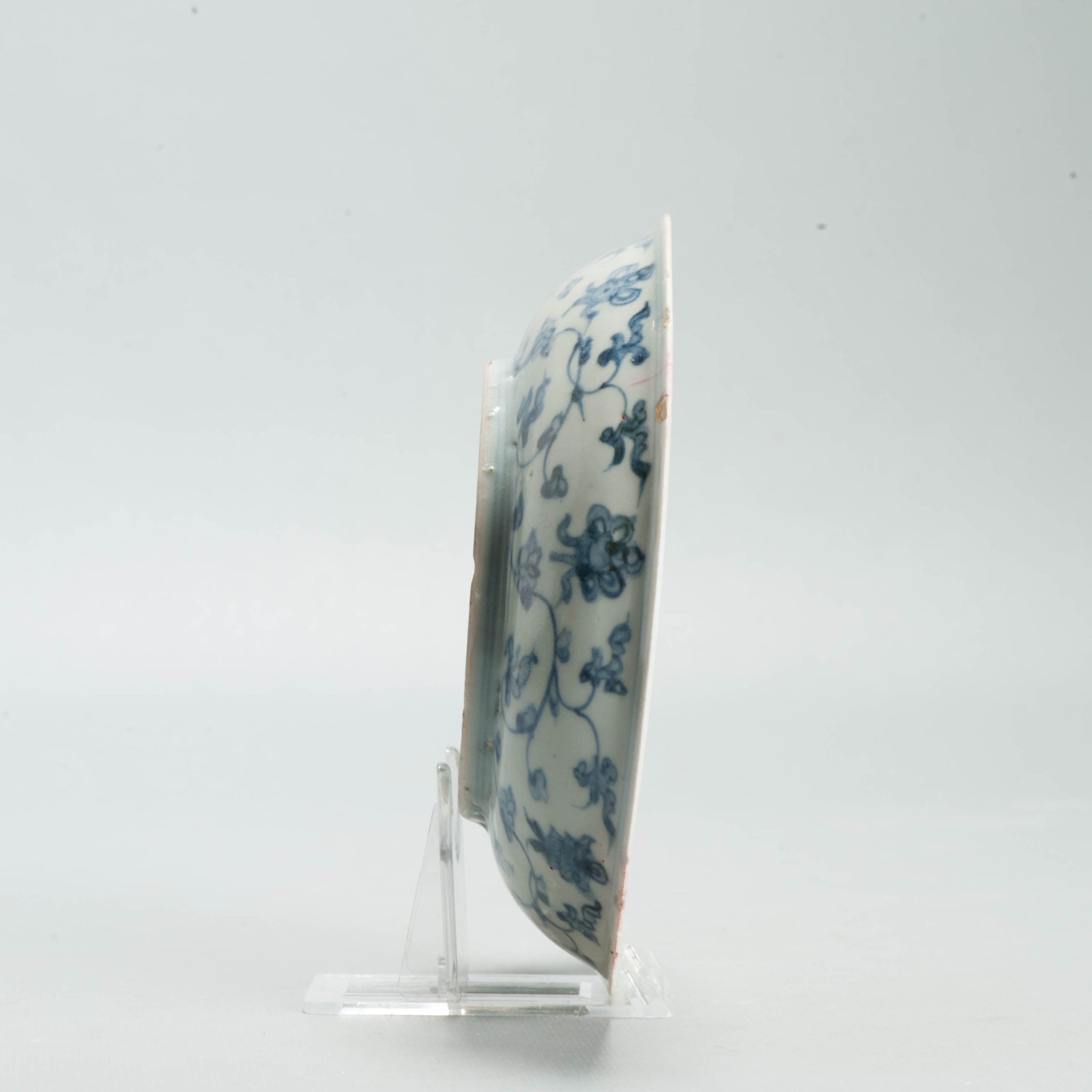 Antique Ming Hongzhi Zhengde Chinese Blue White Porcelain Garden Plate 16C - 图片 13