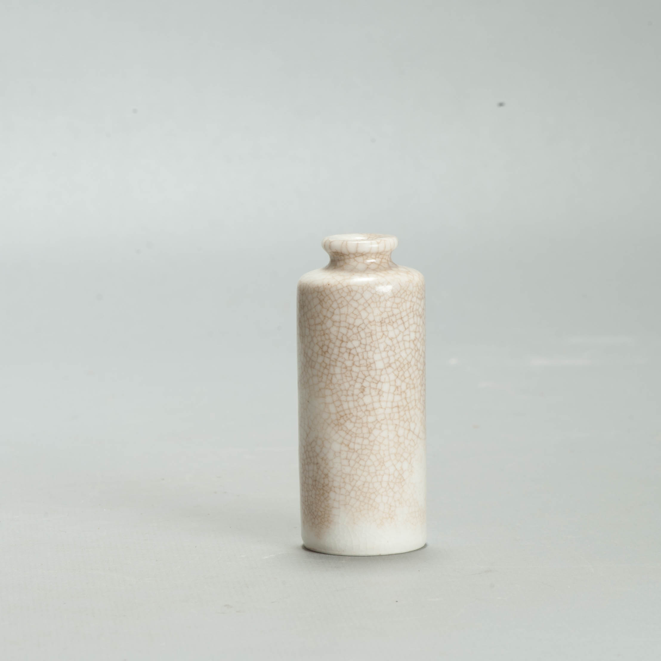 Rare 18th c Ge Crackle Kangxi miniature Rollwagon Vase Dollhouse Qing - Image 6