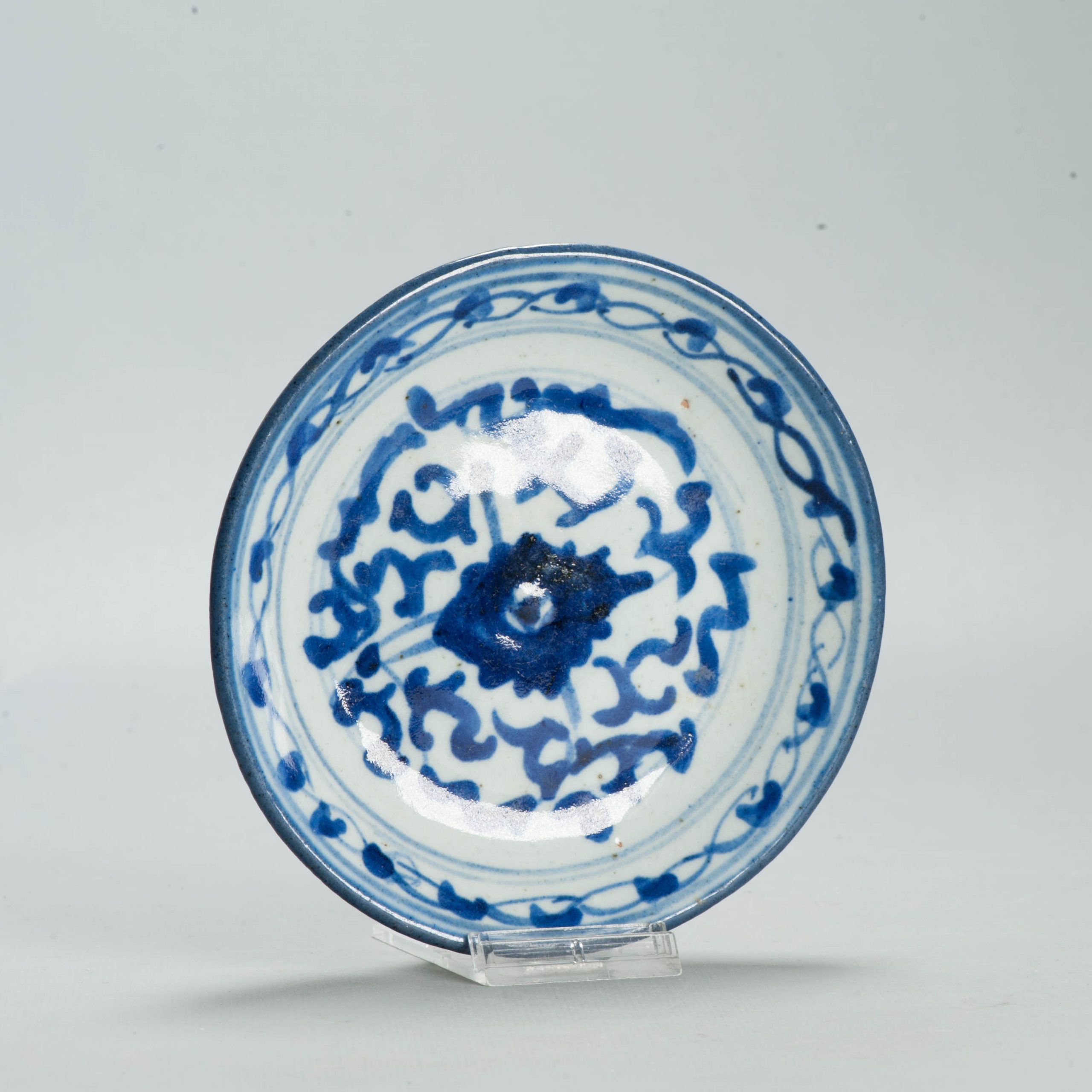 Antique Chinese Porcelain 19C Plate China Antique Kitchen Qing Dehua - Image 2