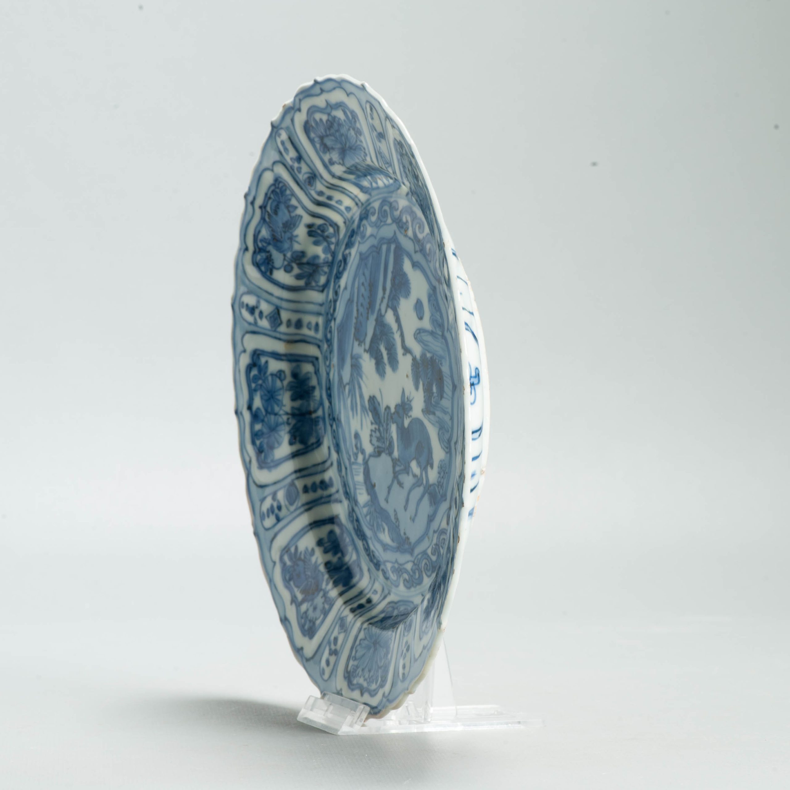 Antique Chinese Ming Wanli Kraak Porcelain Dish Deer Birds c.1600 - 图片 11