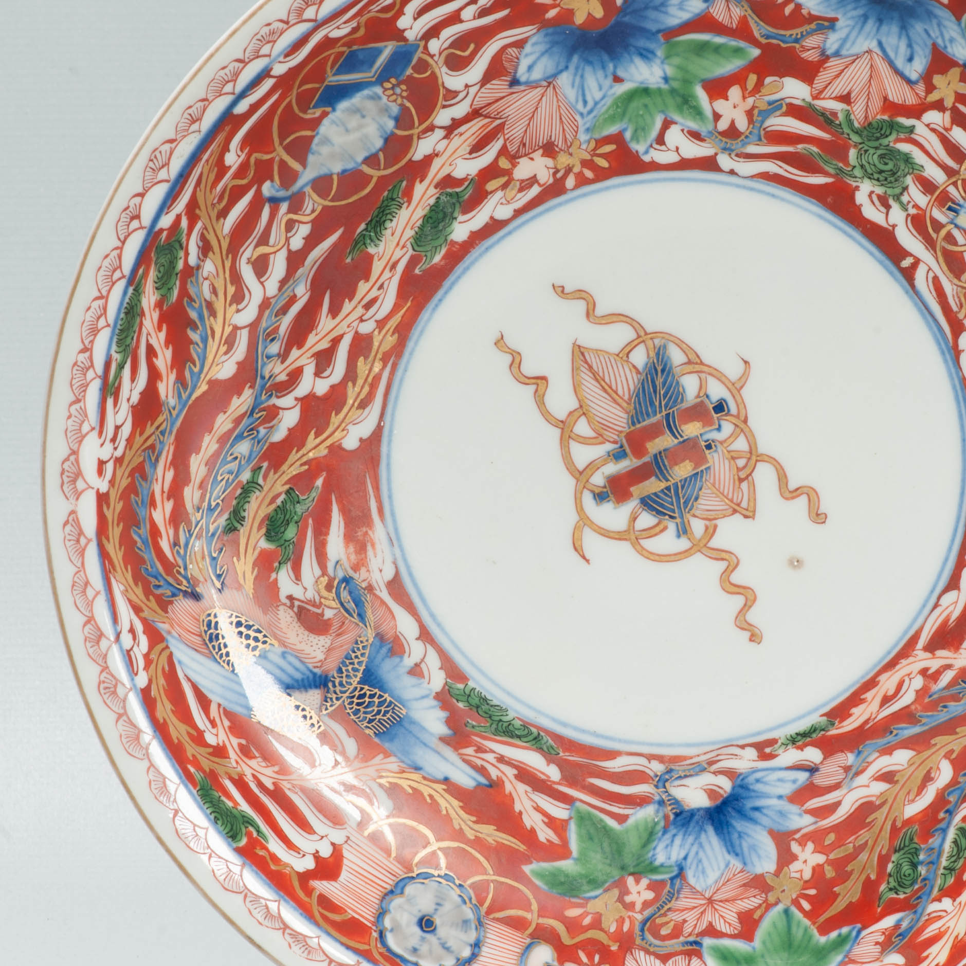 Antique Arita Kiln Edo/Meiji Period Imari Plate ca Japanese Porcelain Floral - 图片 3