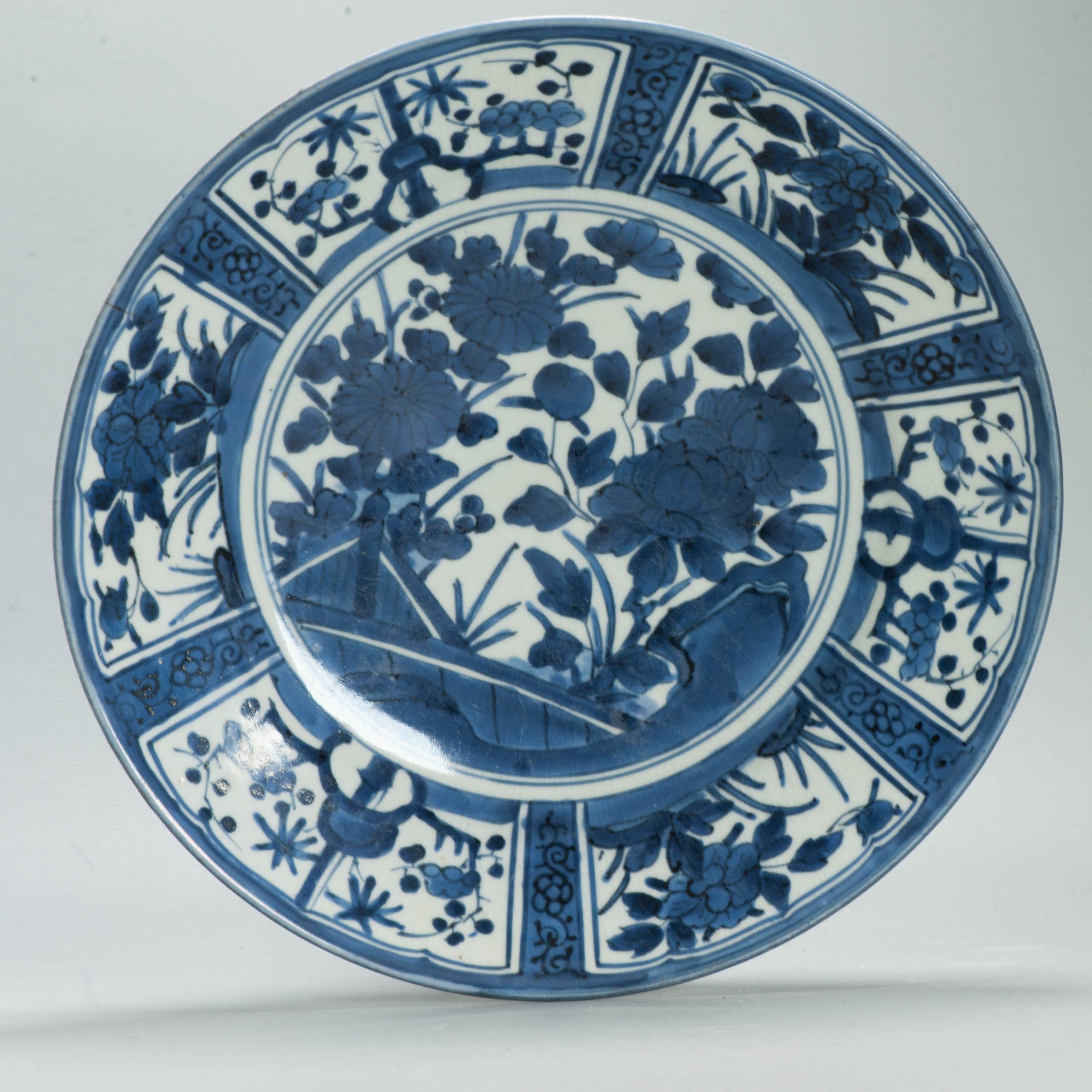 32CM Antique Kraak Edo period 1680-1690 Japanese Porcelain Charger Arita - 图片 6