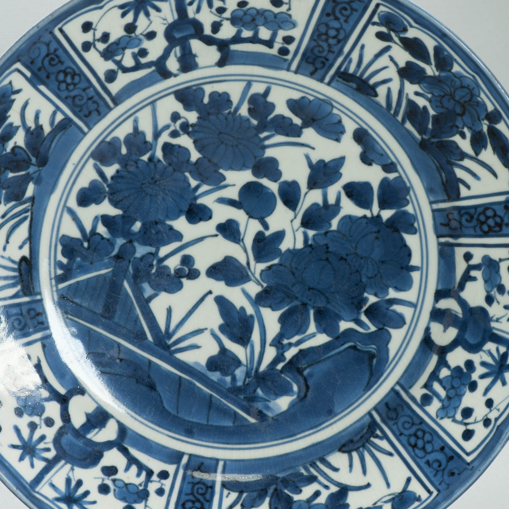 32CM Antique Kraak Edo period 1680-1690 Japanese Porcelain Charger Arita - 图片 4