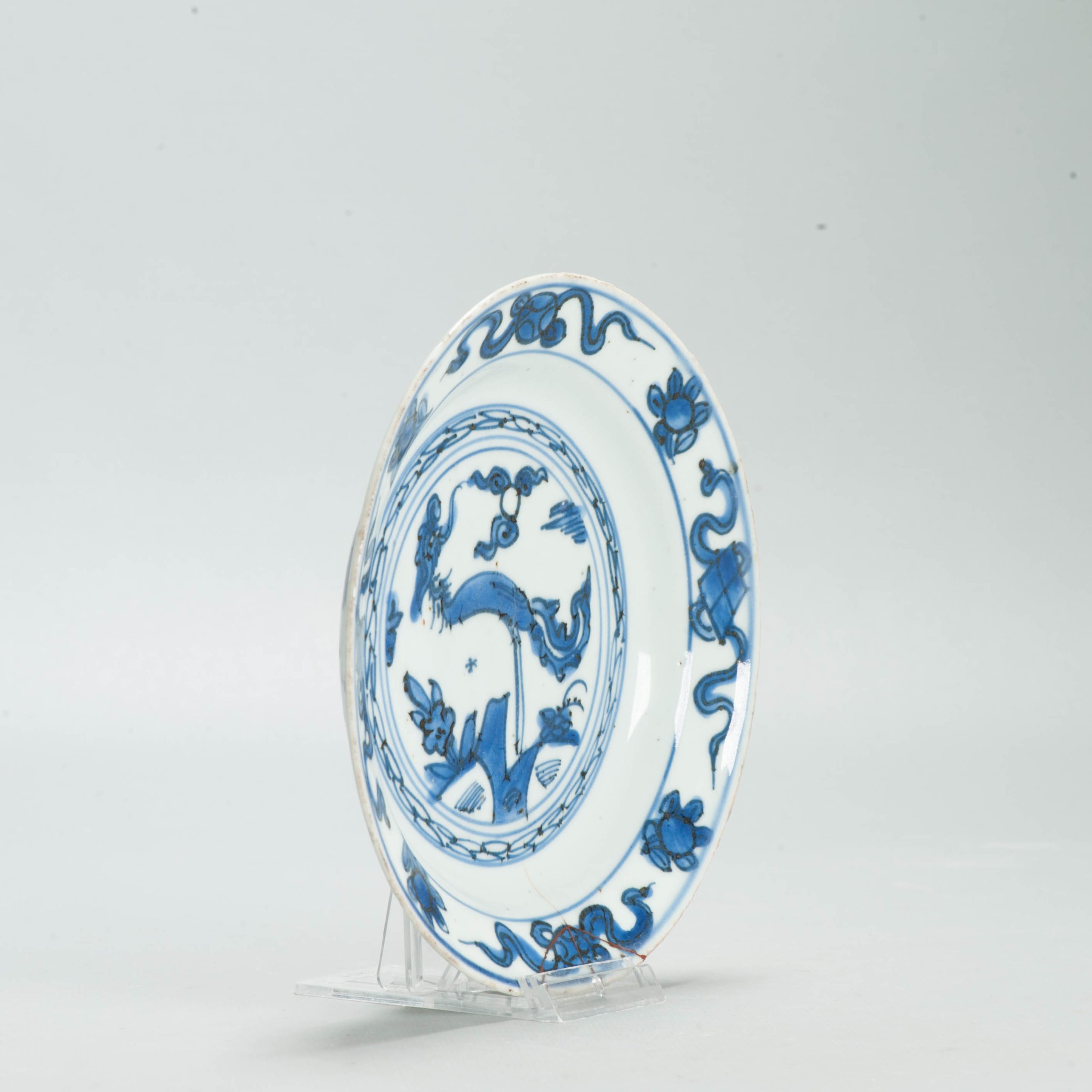 Antique Chinese Porcelain Ming 1540-1580 Jiajing Wanli Fenghuang Phoenix Plate - Image 12