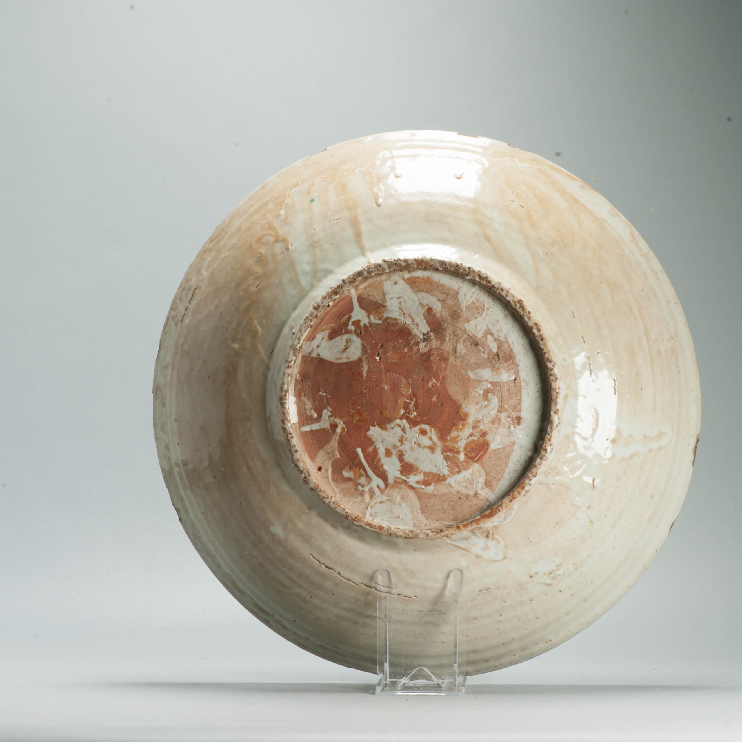 34CM Antique Chinese Porcelain Ming China Swatow Zhanghou Wucai COlors - 图片 7