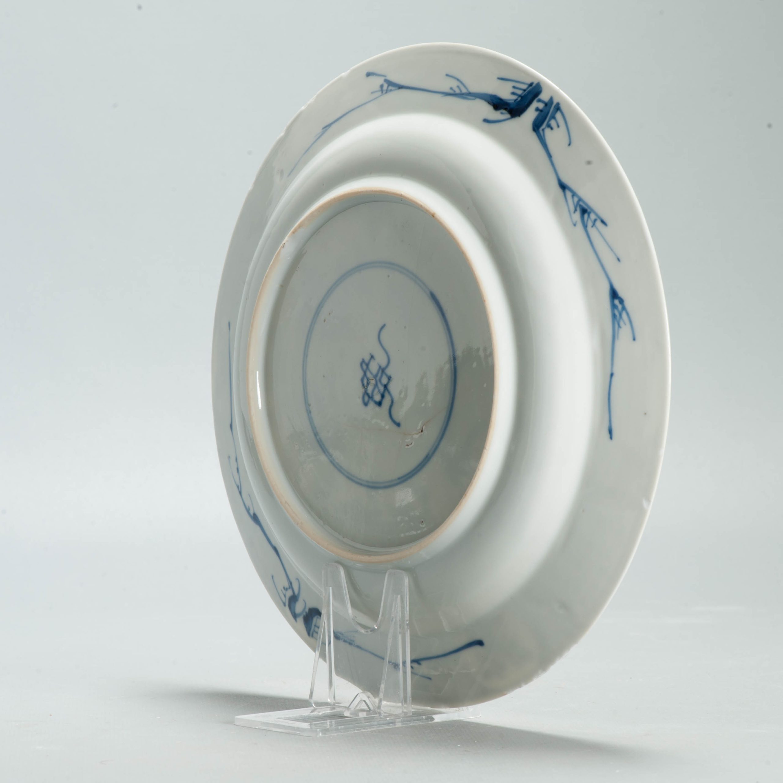 Antique Chinese Porcelain Kangxi Period Plate Dish Ducks Flowers Marked - 图片 6