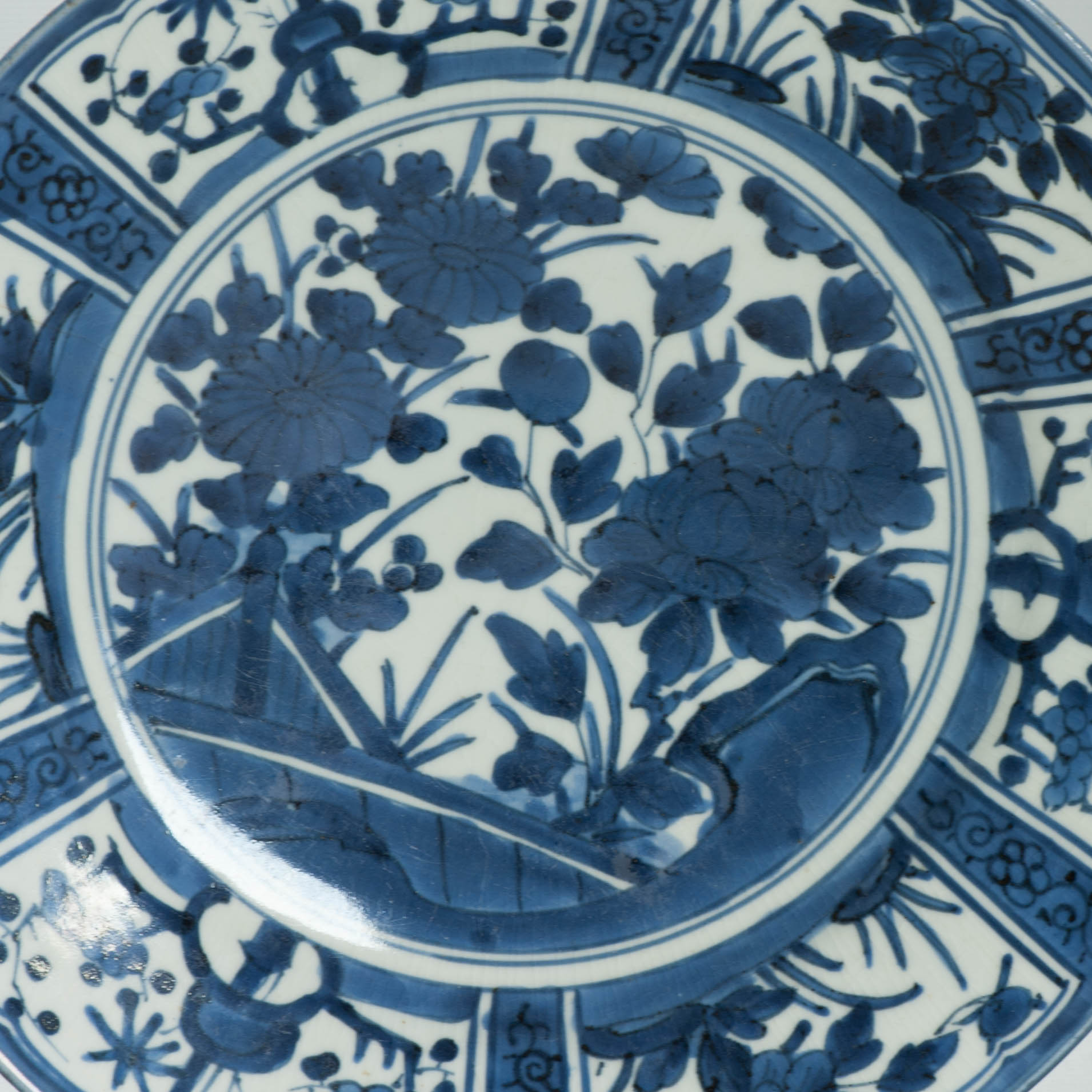 32CM Antique Kraak Edo period 1680-1690 Japanese Porcelain Charger Arita - 图片 7