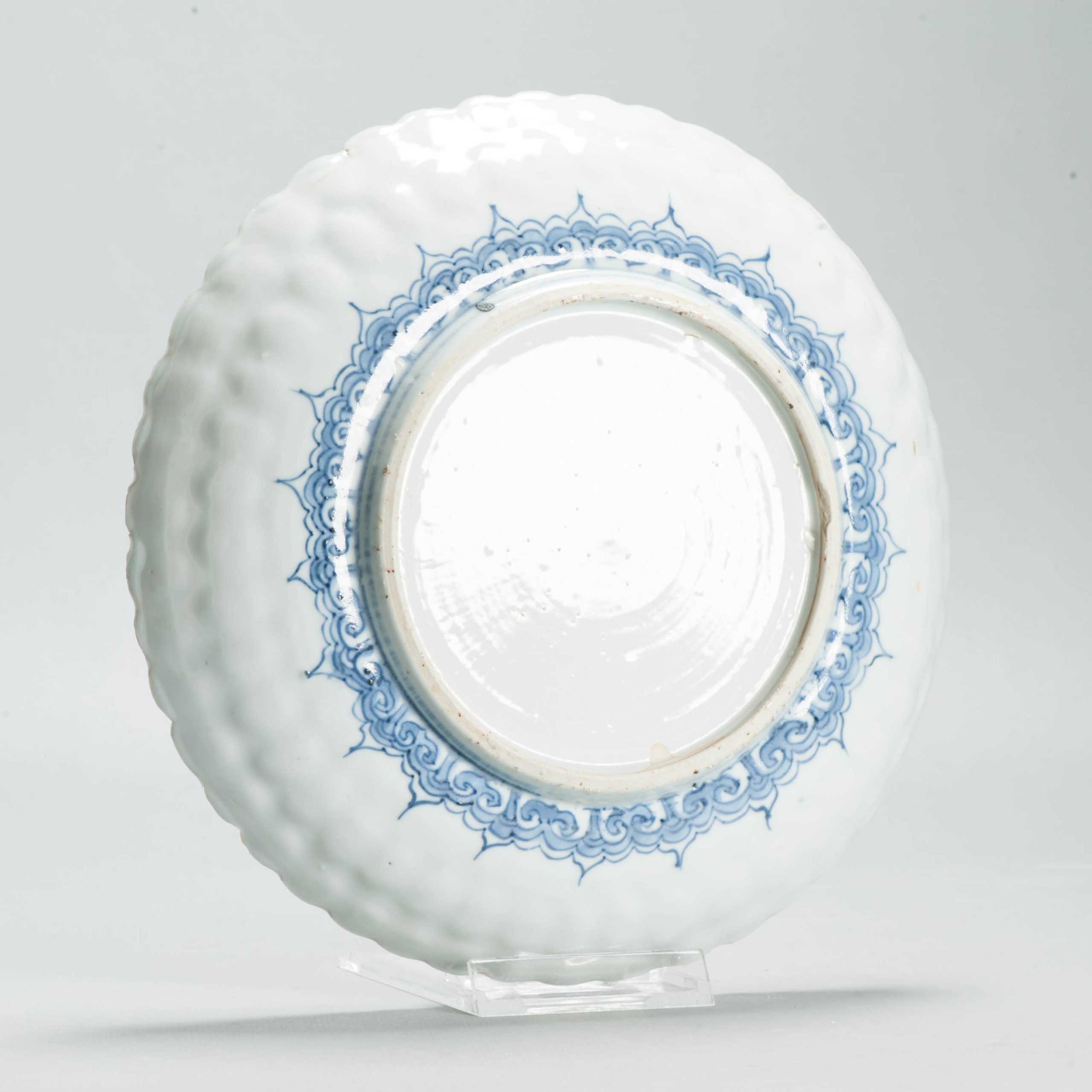 Antique Ming Wanli Chinese Kraak Porcelain Blue White Chrysanthemum Plate - Image 8