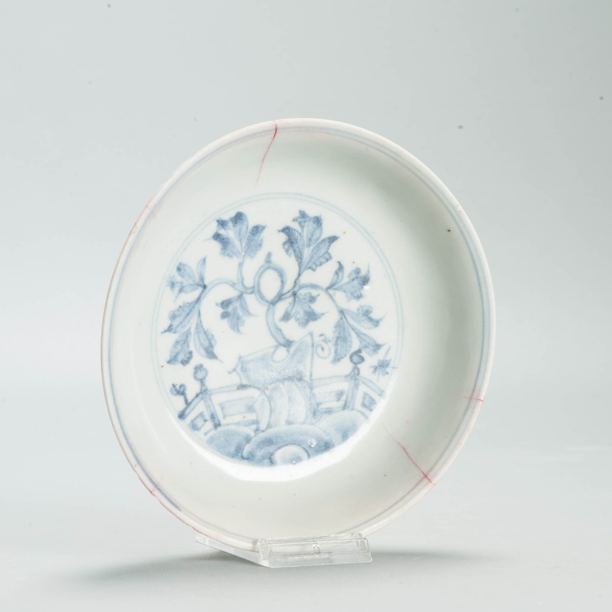 Antique Ming Hongzhi Zhengde Chinese Blue White Porcelain Garden Plate 16C - 图片 11