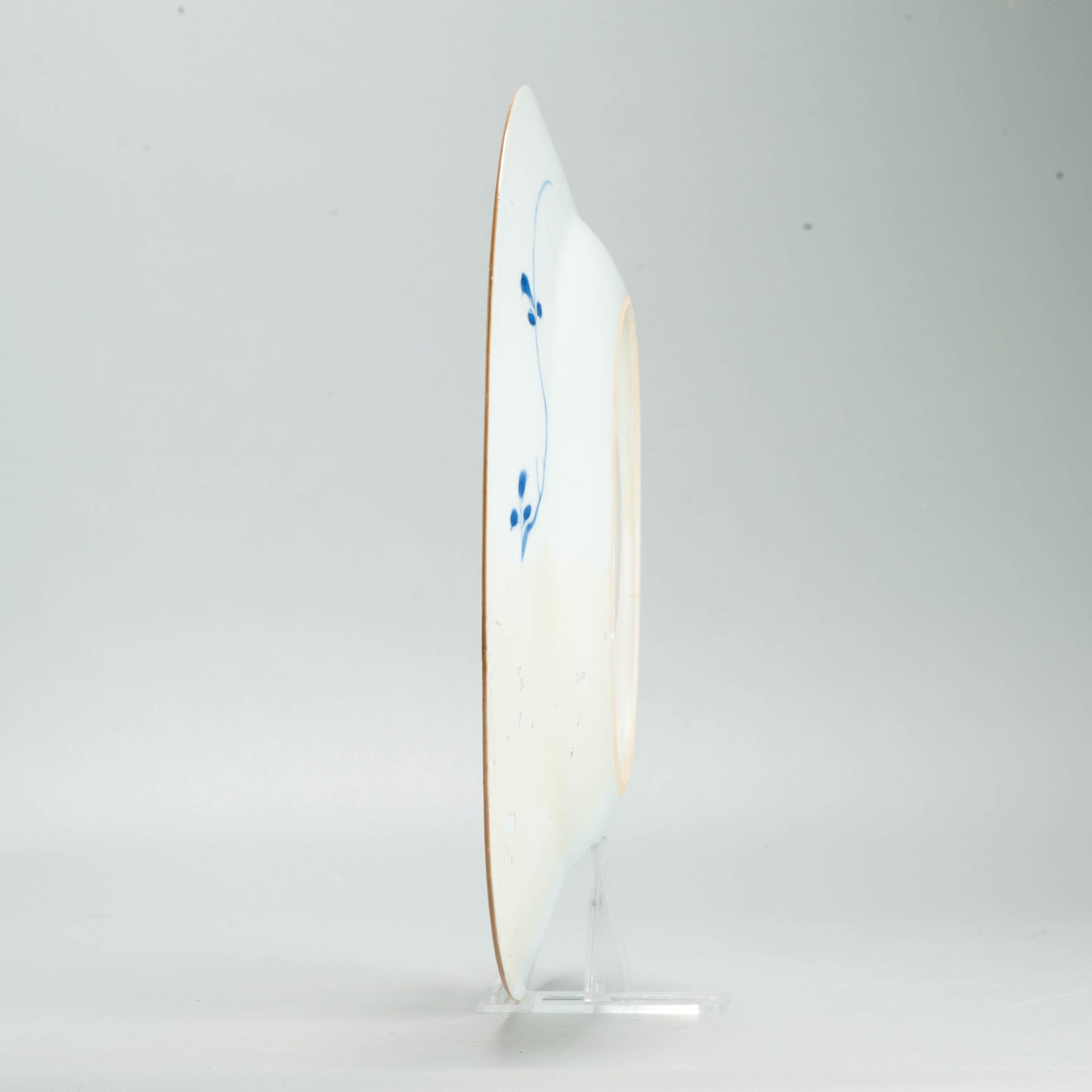 Antique 18th c Chinese Blue & White Porcelain Dish Flowers and Garden - 图片 11