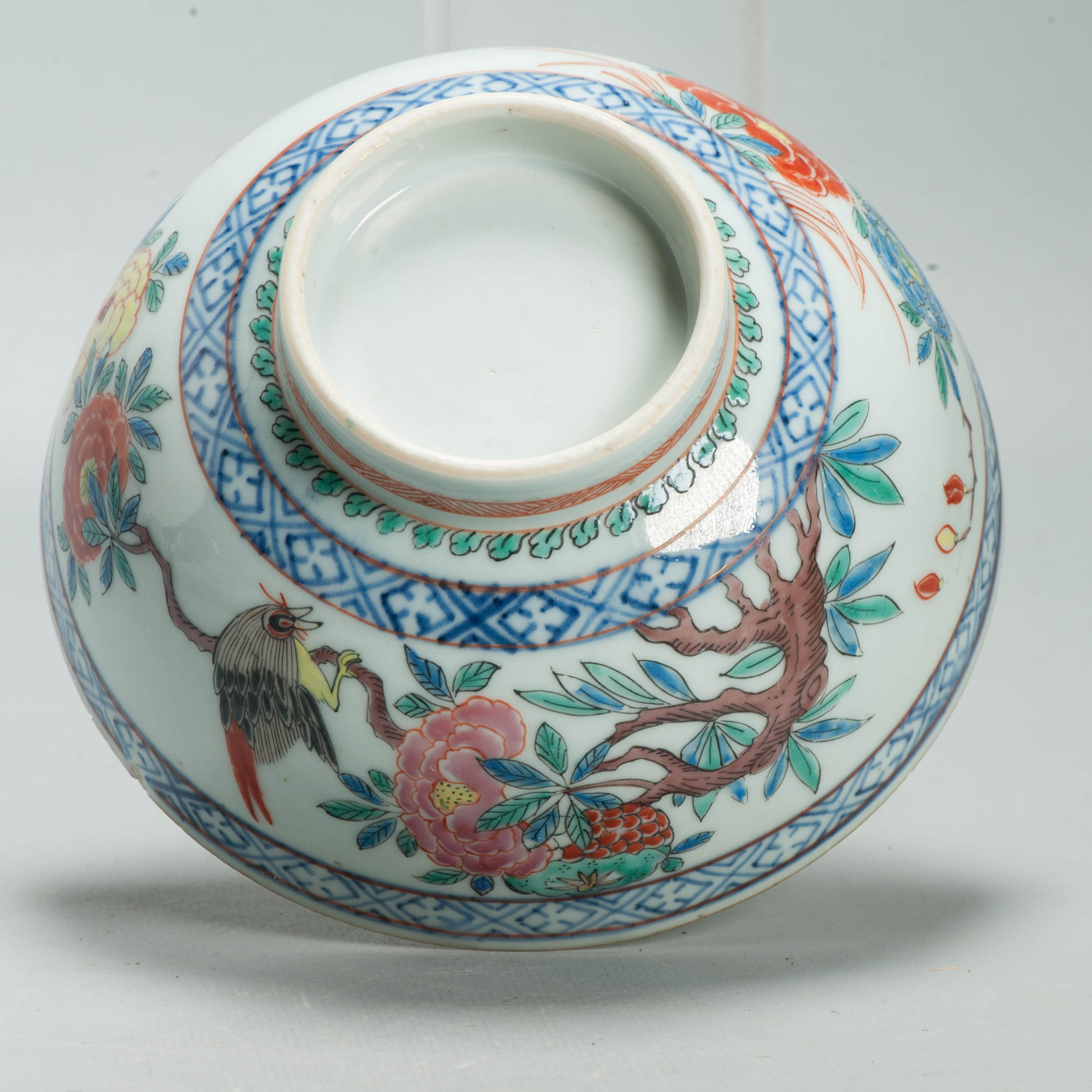 Antique Kangxi Qing Chinese Porcelain Famille Rose Bowl European added Decoration - 图片 15