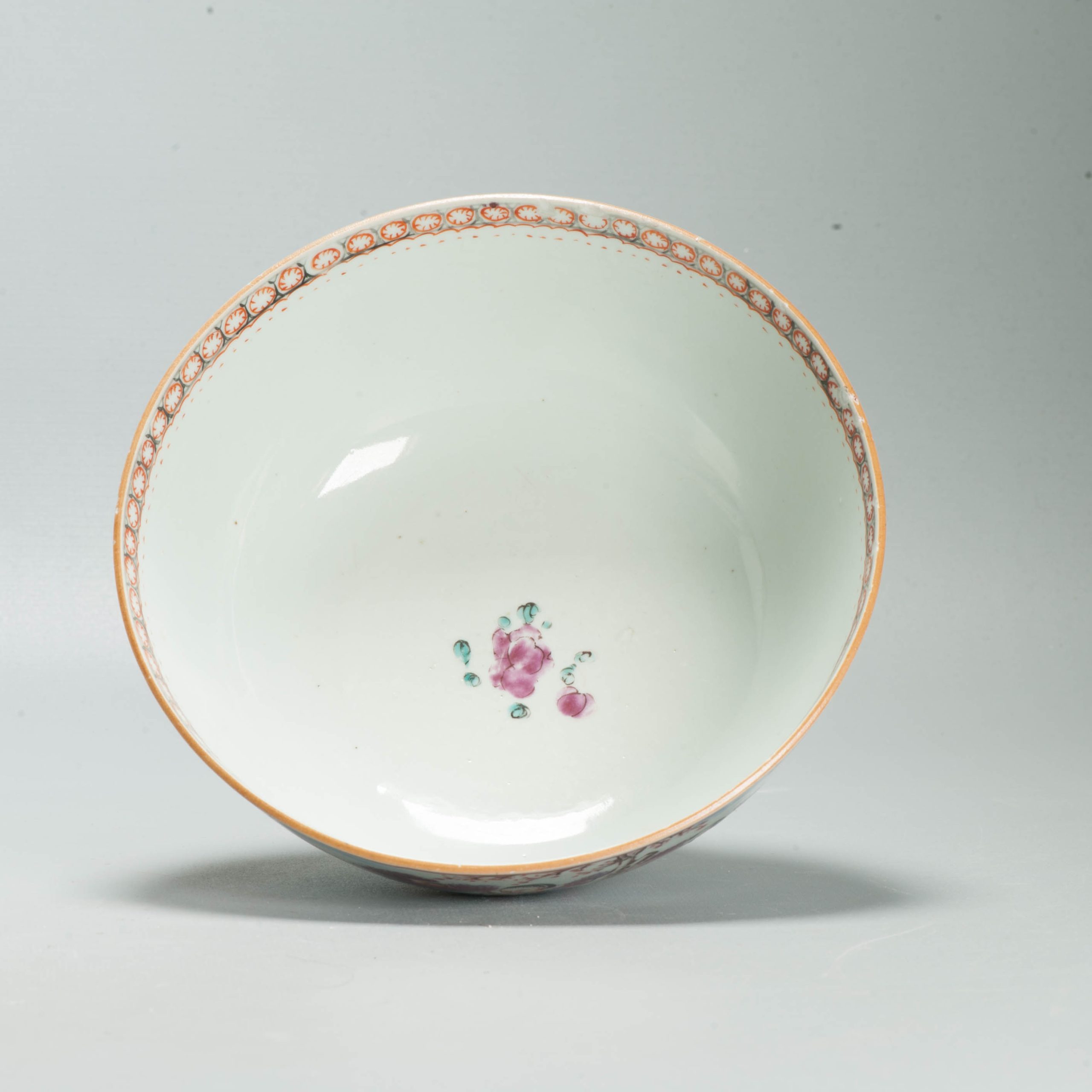 Antique 1740-1750 Chinese Porcelain Bowl China Figural Rose Qianlong Period - Image 16