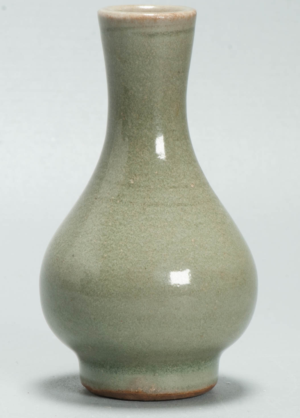 Small Antique Chinese Ming Period Longquan Celadon Pear-Shaped Bottle Vase China - Image 11