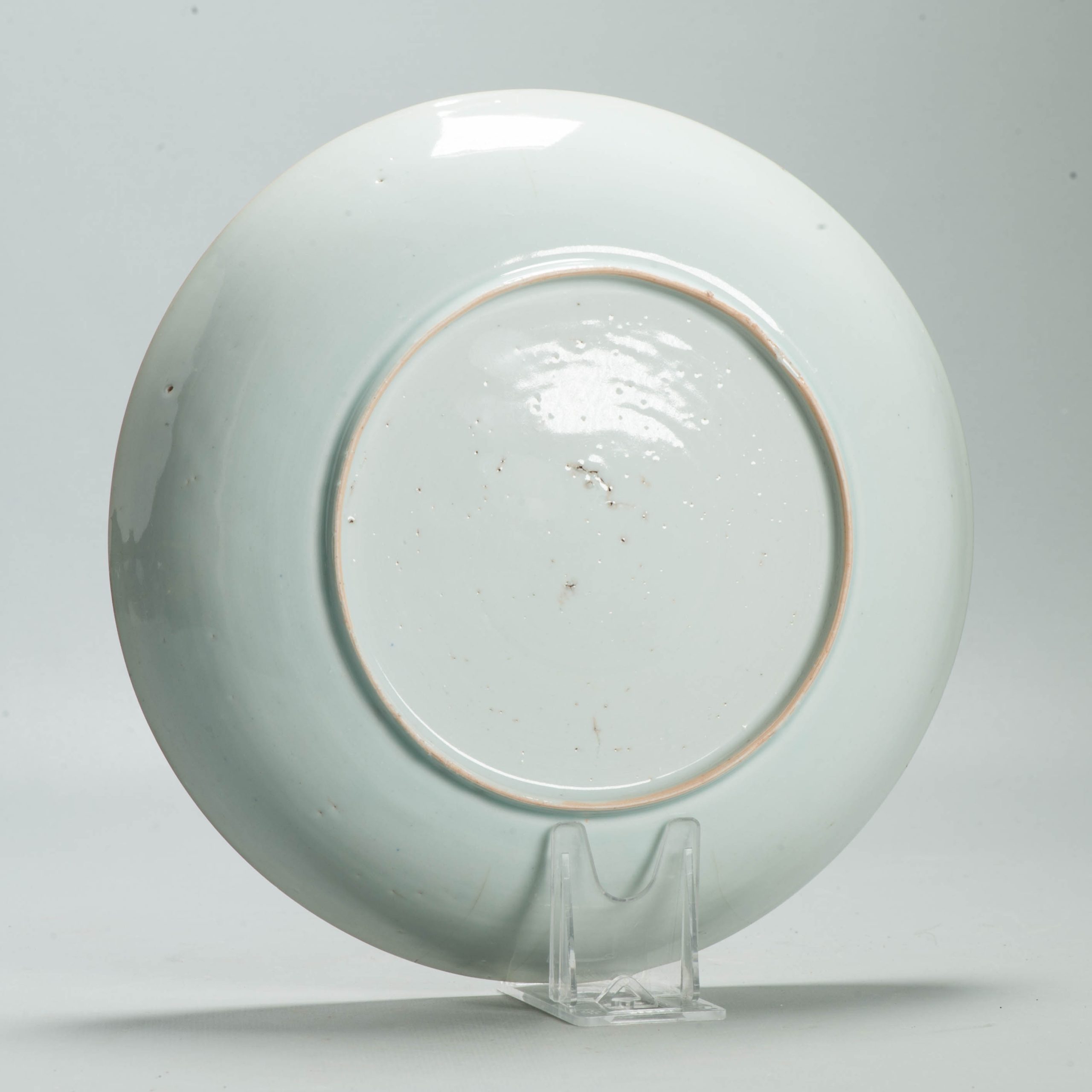 Antique ca 1700 Kangxi Blue and White Floral dish Chinese Porcelain Marked Base - 图片 9