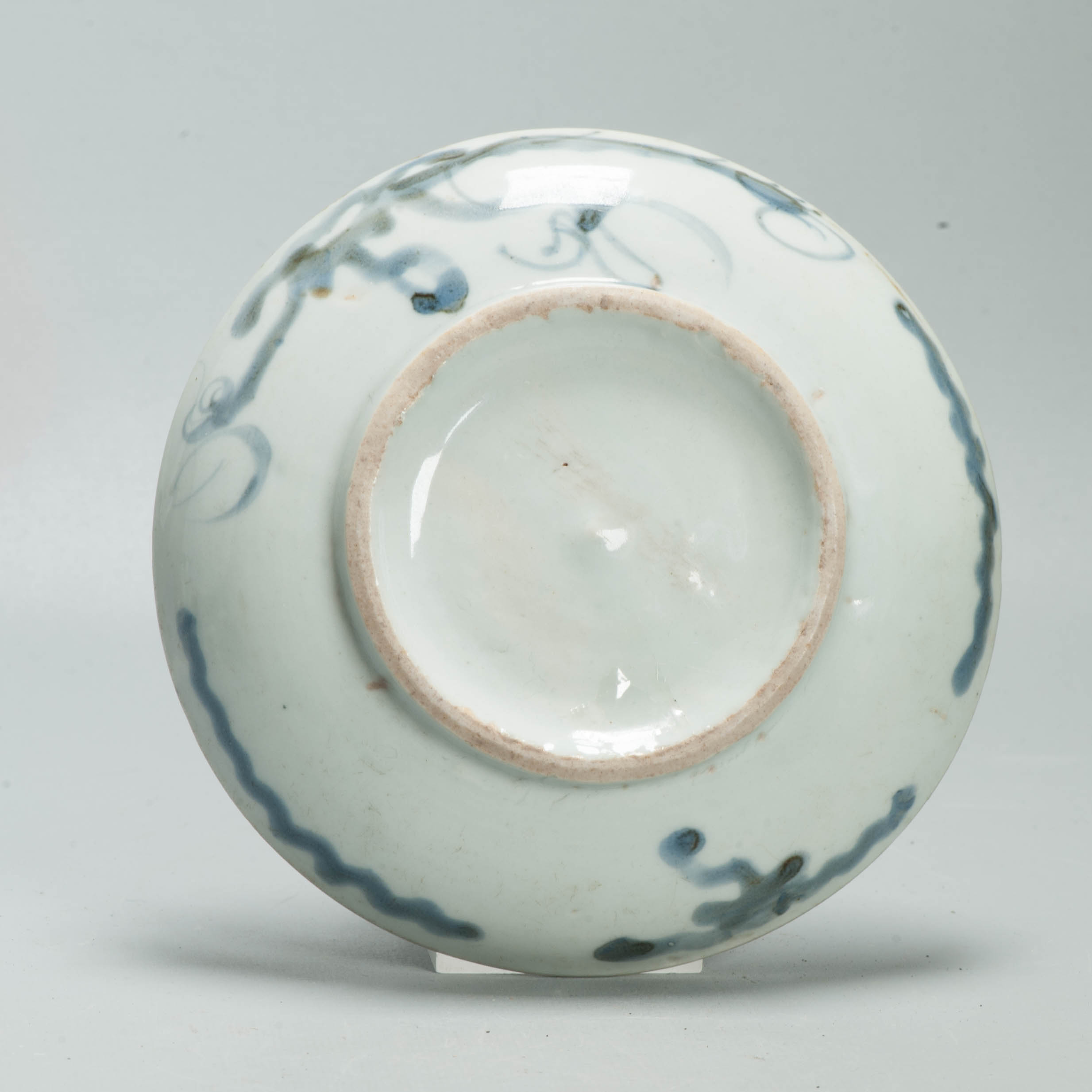 Antique Chinese Ming Dynasty Dehua Blue White Porcelain Dragon Dish Plate Fujian - 图片 4