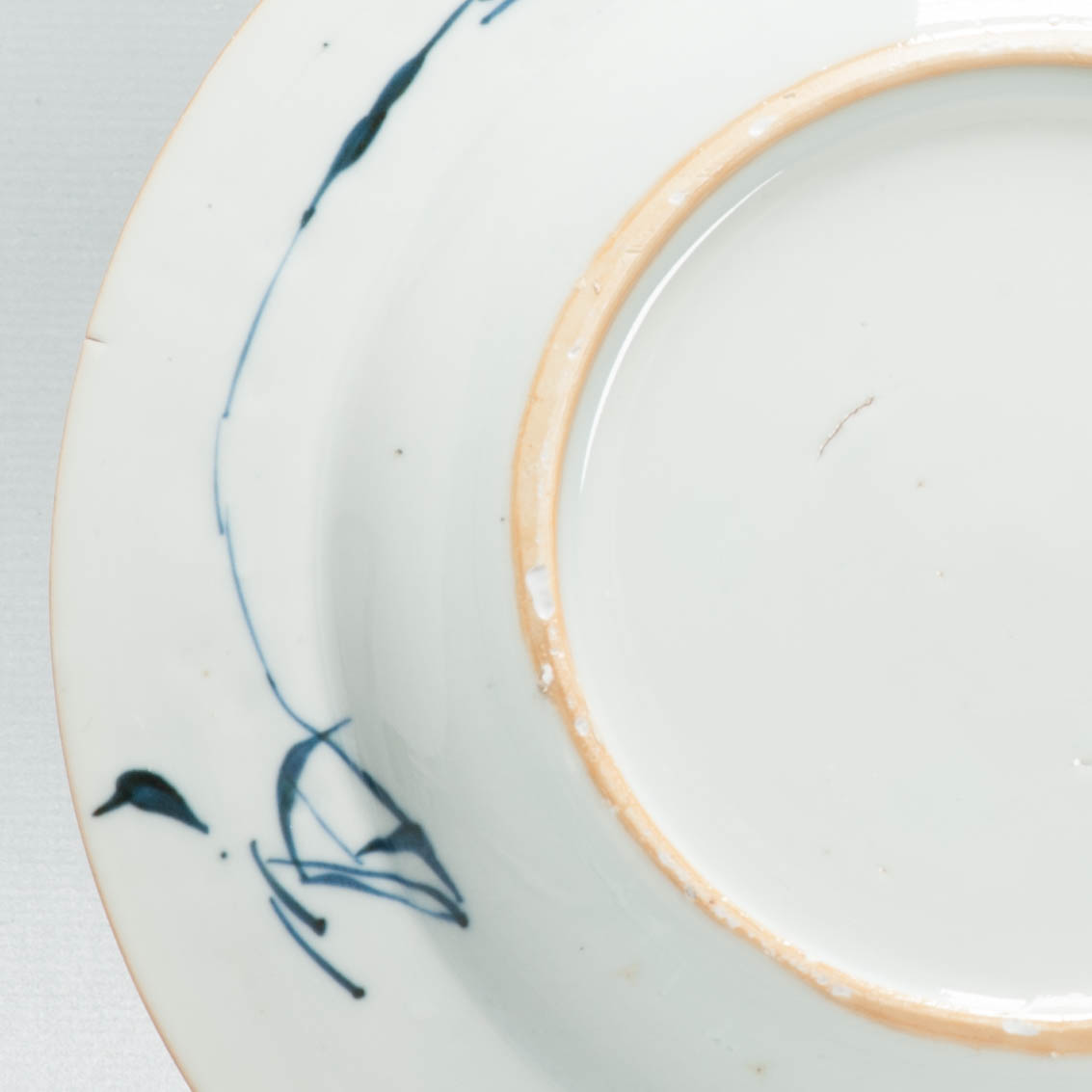 Antique Chinese Kangxi Period Blue White Porcelain Dish Floral Garden Qing - Image 3