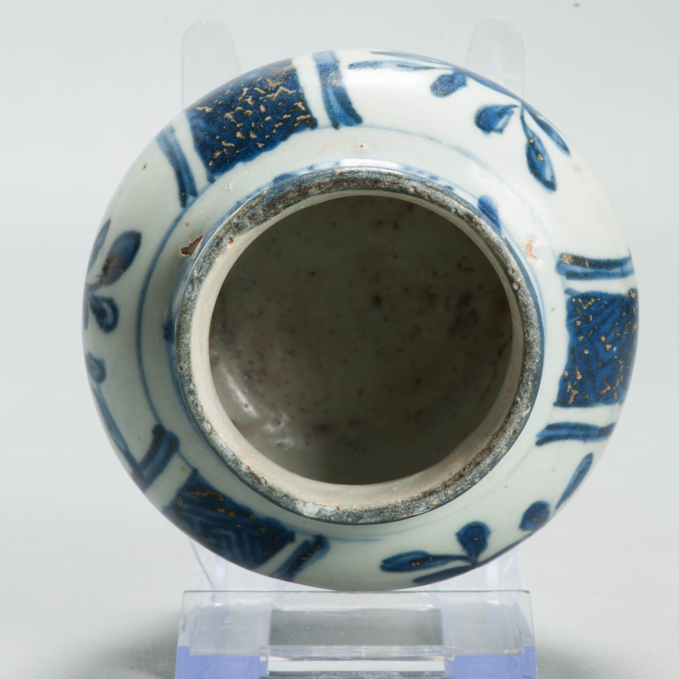 Antique Chinese Ming Kraak Blue White Porcelain Floral Jar Wanli Era c.1600–1640 - 图片 15