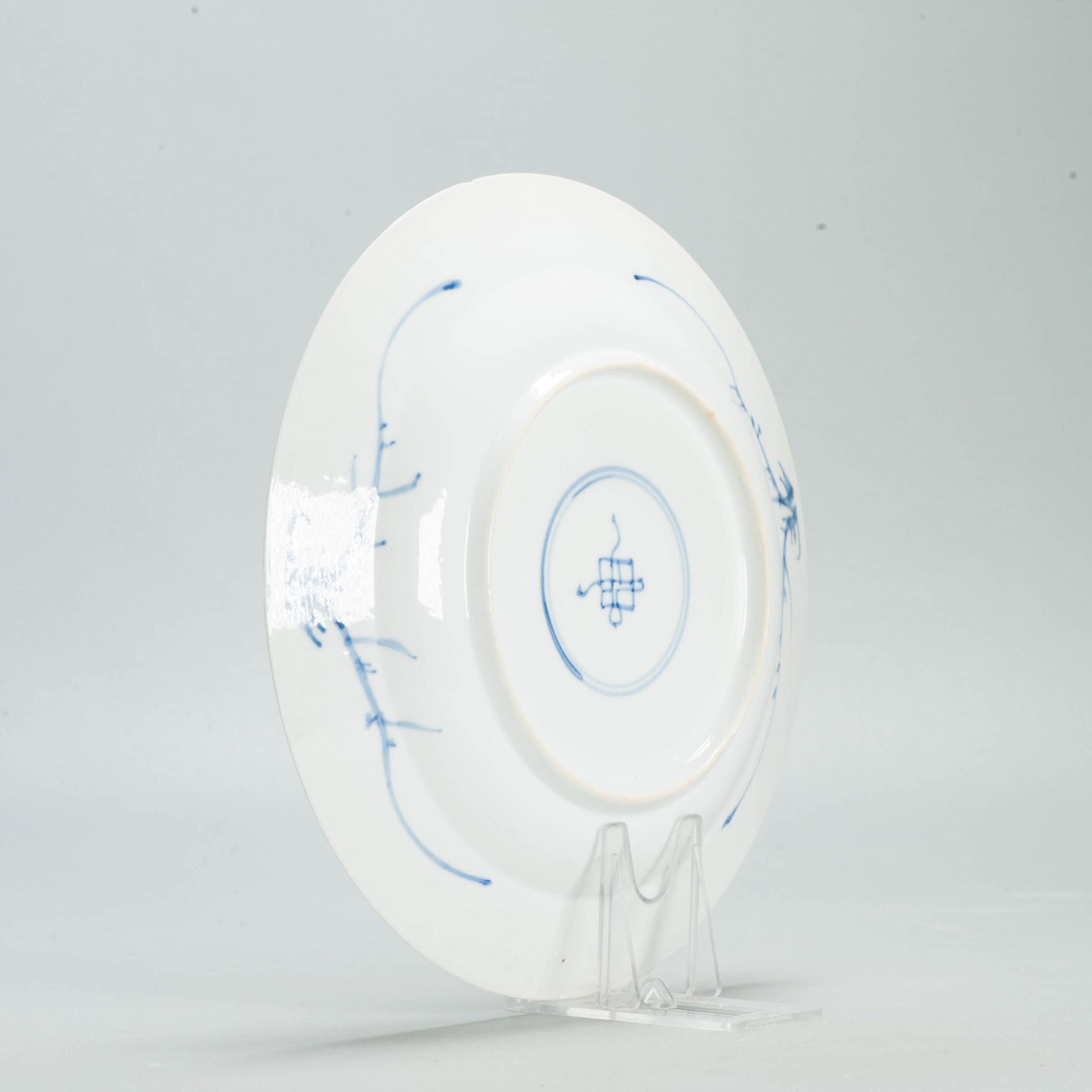 Antique Chinese Kangxi Blue & White Porcelain Dish Ducks Flying c.1700 - 图片 10