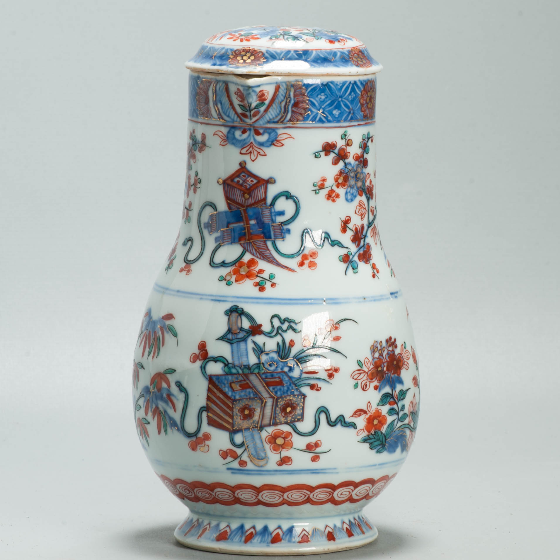Antique Kangxi Qing Chinese Porcelain Ewer / Jug European added Decoration - Image 3