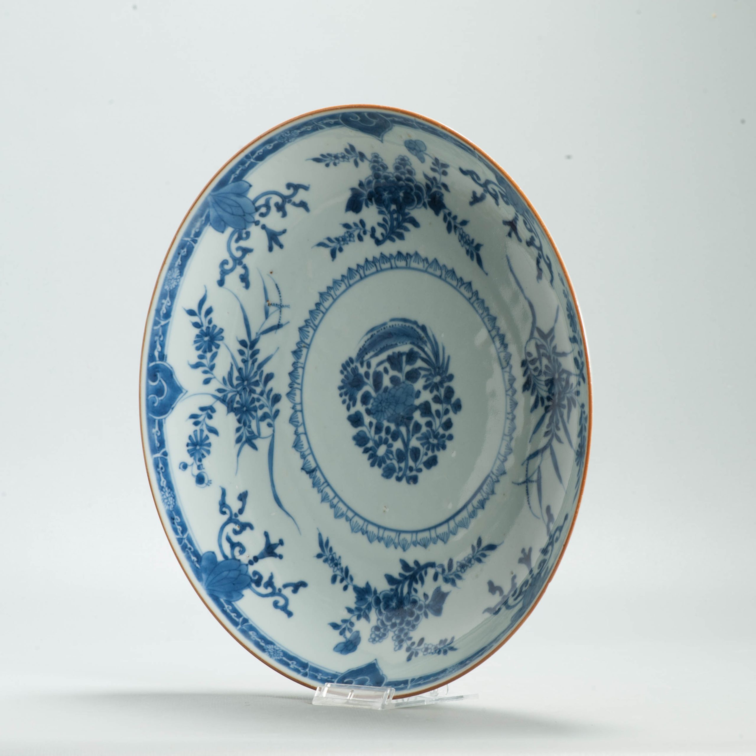 Top Level Antique Chinese Kangxi Blue & White Porcelain Large Dish - 图片 12