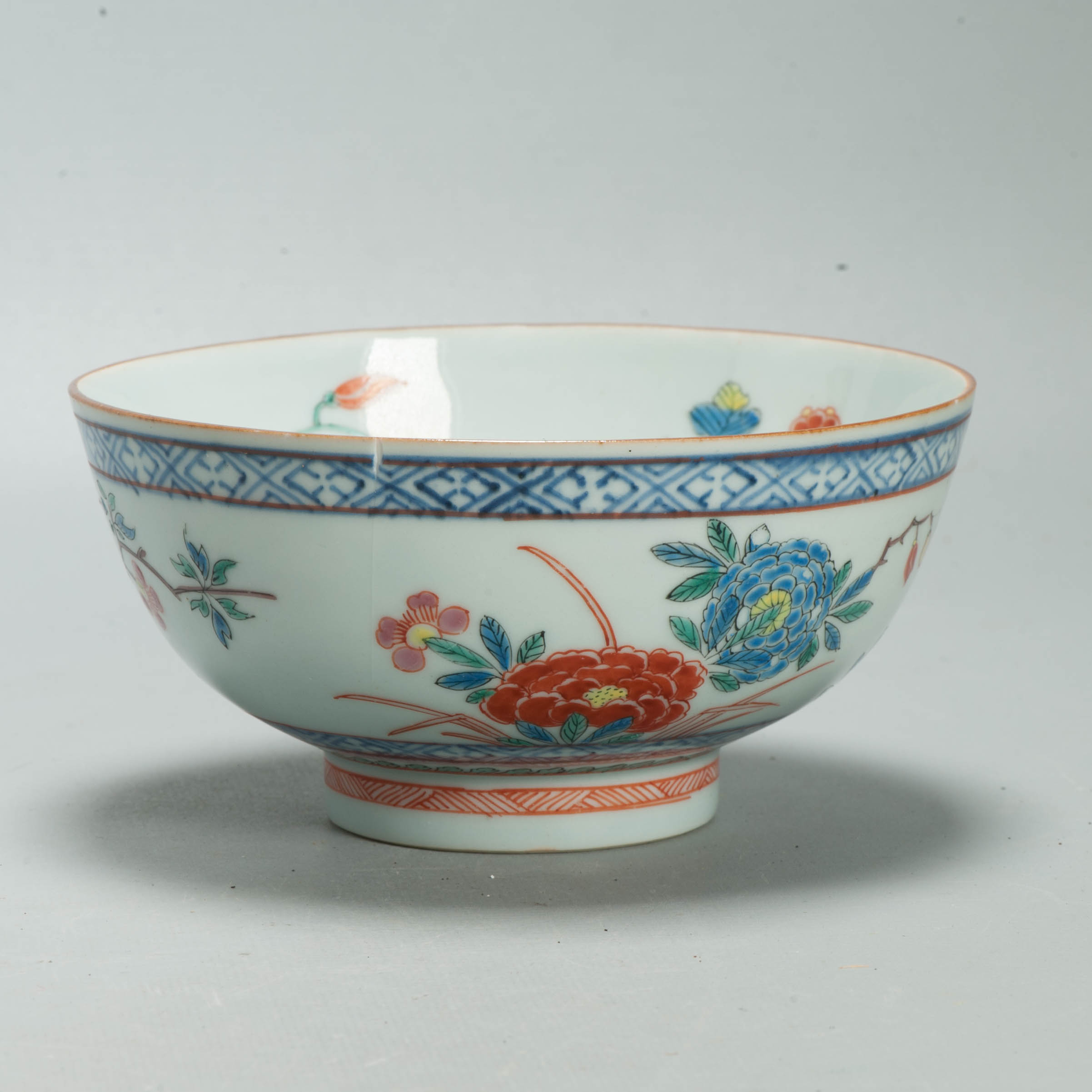 Antique Kangxi Qing Chinese Porcelain Famille Rose Bowl European added Decoration - 图片 22