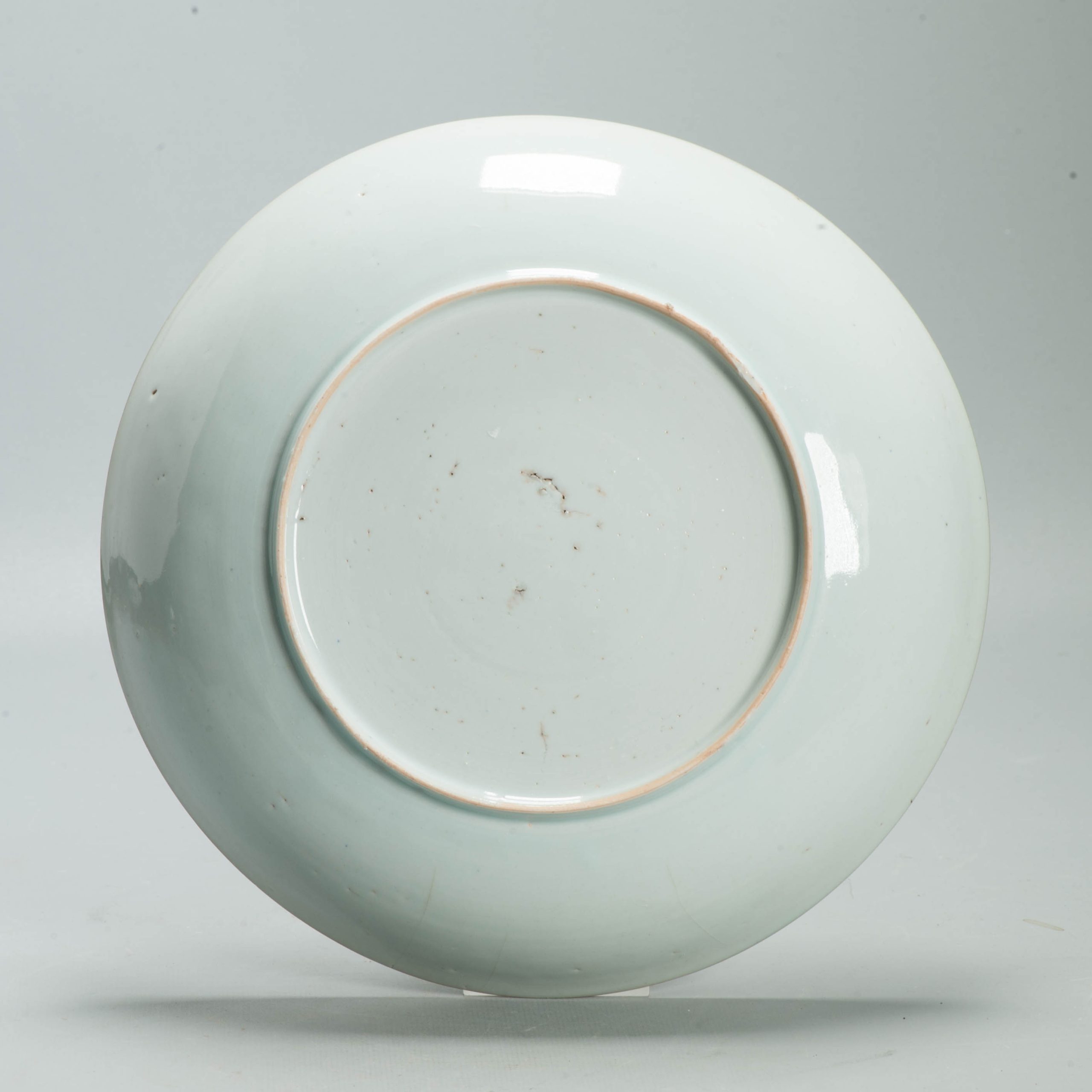 Antique ca 1700 Kangxi Blue and White Floral dish Chinese Porcelain Marked Base - 图片 14