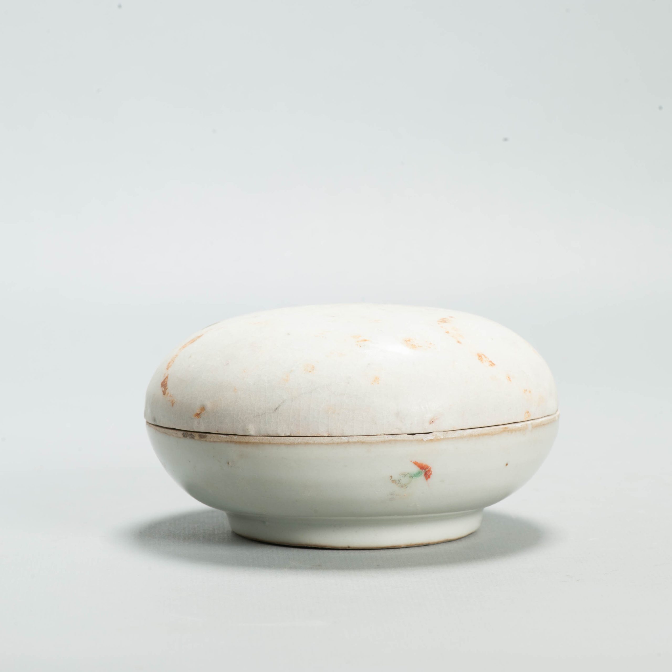 Antique Chinese Ming Swatow Zhangzhou Porcelain Covered Box Wucai 16th 17th C - 图片 12