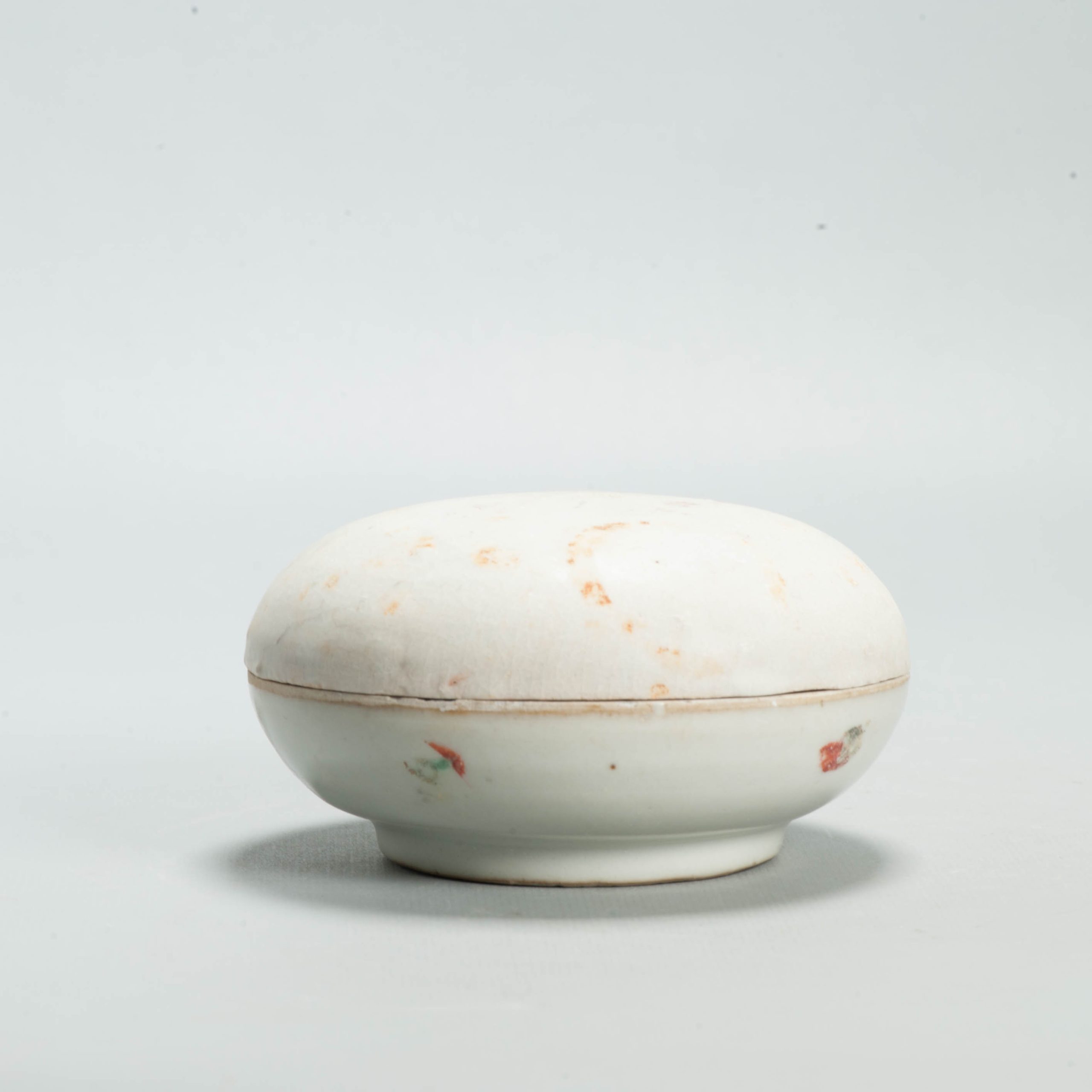 Antique Chinese Ming Swatow Zhangzhou Porcelain Covered Box Wucai 16th 17th C - 图片 11
