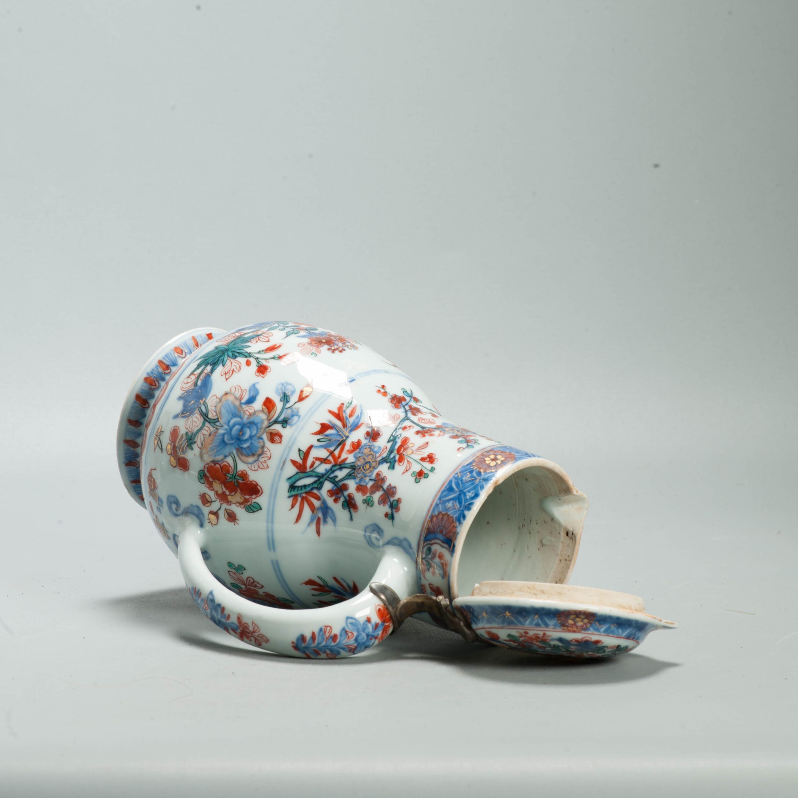 Antique Kangxi Qing Chinese Porcelain Ewer / Jug European added Decoration - Image 13